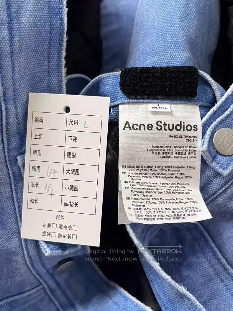 Acne Studios Acne Studios Face expression vintage denim jacket, blue Size US L / EU 52-54 / 3 - 6 Thumbnail