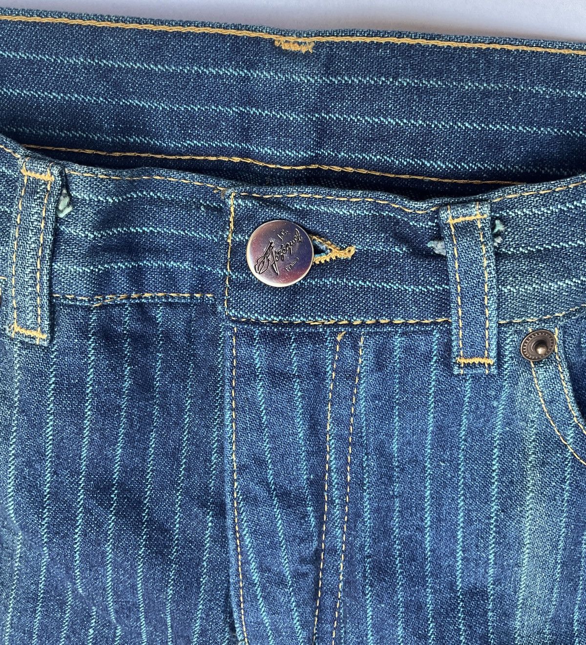Vintage Vintage Jézékiel striped jeans Size 26" / US 2 / IT 38 - 3 Thumbnail