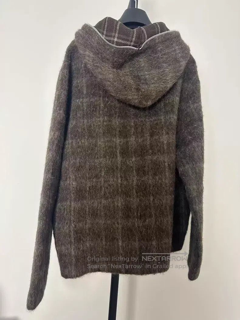 Our Legacy Our Legacy Brown Plaid Horsehair Zip-Up Hooded Jacket Size US M / EU 48-50 / 2 - 2 Thumbnail