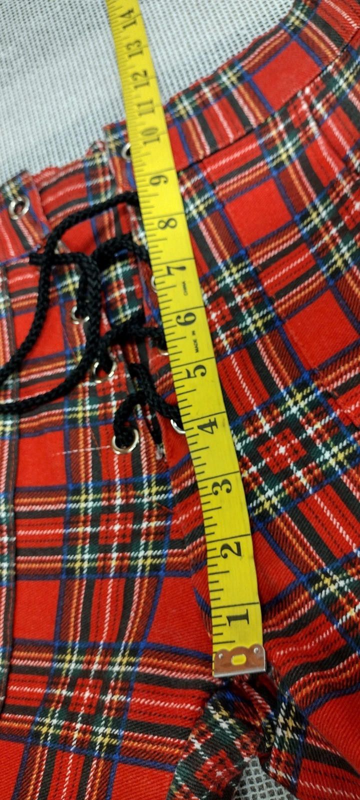 Lip Service LIP SERVICE Zipper Rare Punk Plaid Pants Bondage BELTS xs 0 Size 26" / US 2 / IT 38 - 10 Thumbnail