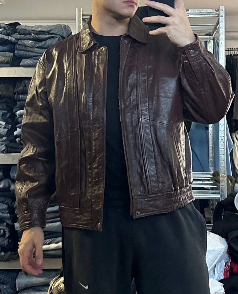 Genuine Leather Vintage 90s Burton Leather Y2K Jacket Archive Rare Size US L / EU 52-54 / 3 - 10 Thumbnail