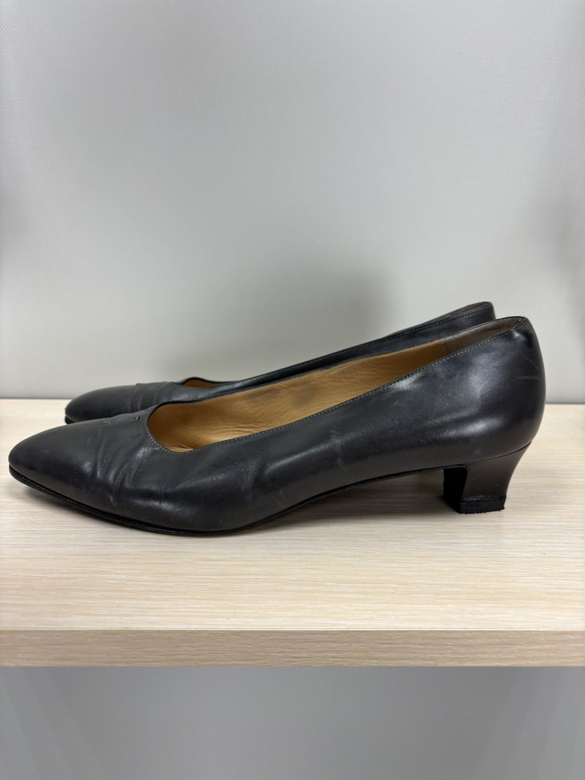 Celine Womens heels Celine Paris Size 40 1/2 Color Gray Size US 10.5 / IT 40.5 - 6 Thumbnail