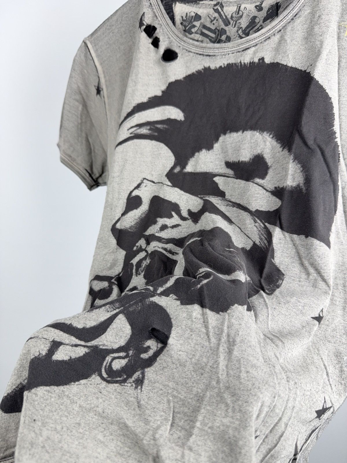 Diesel Y2K DIESEL Punk Rock Skull Distressed Graphic T-Shirt Grunge Size US S / EU 44-46 / 1 - 11 Thumbnail