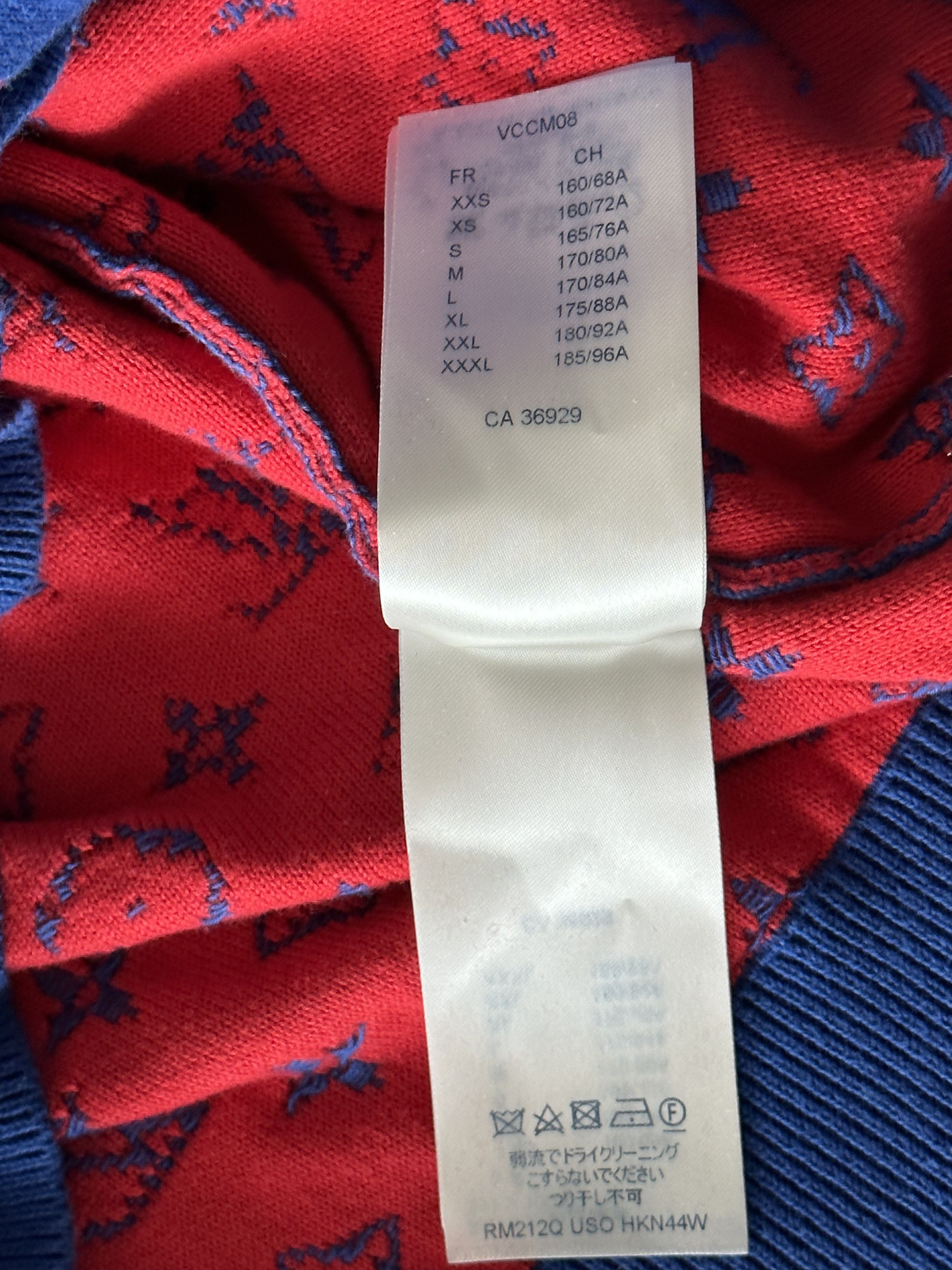 Louis Vuitton Louis Vuitton Blue & Red Monogram Gradient Sweater Size US XXL / EU 58 / 5 - 6 Thumbnail