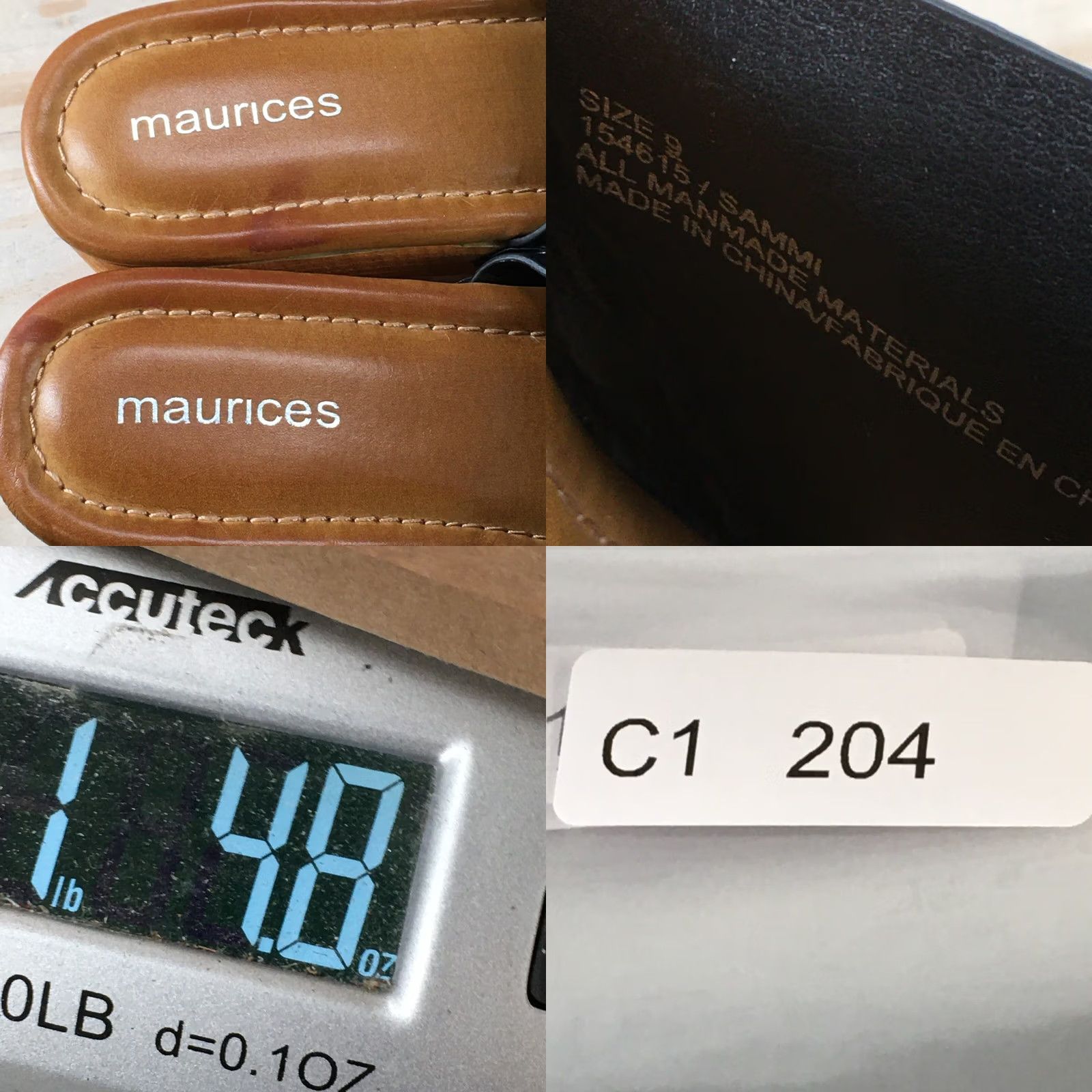 Vintage Maurices Womens Sammi Slide Heels Black Faux Leather Open Toe Slip On Size 9 Sandal Size US 9 / IT 39 - 10 Thumbnail