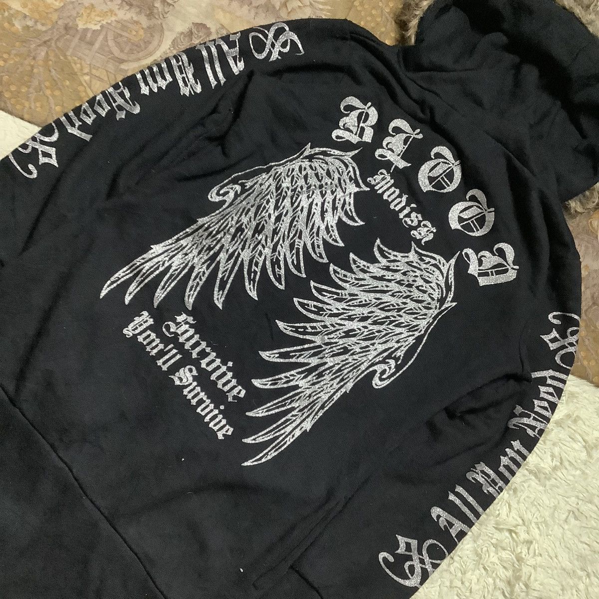 Hysteric Glamour × If Six Was Nine × Le Grande Bleu (L.G.B.) Y2K Blue Strive Grammar Fur Hoodie IfSixWasNine LGB style Size US M / EU 48-50 / 2 - 10 Thumbnail