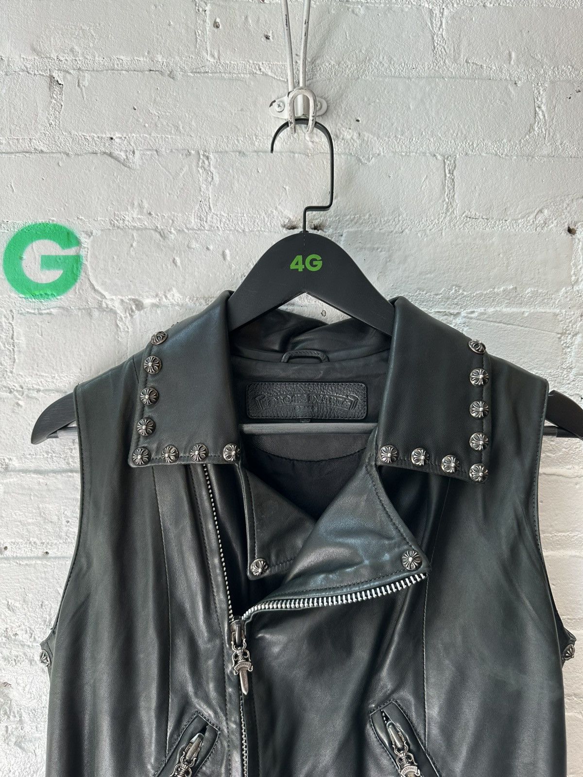 Chrome Hearts Chrome Hearts Insane Leather Moto Vest Size US XS / EU 42 / 0 - 3 Thumbnail