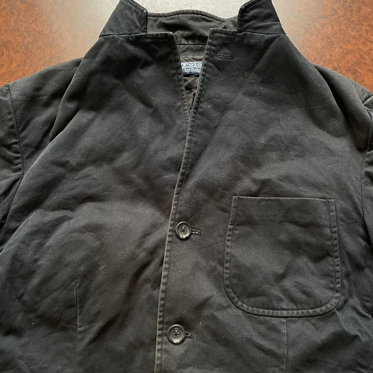 Japanese Brand × Polo Ralph Lauren × Vintage Polo Ralph Lauren 90s distress black blazer coat jacket old Size US M / EU 48-50 / 2 - 2 Thumbnail