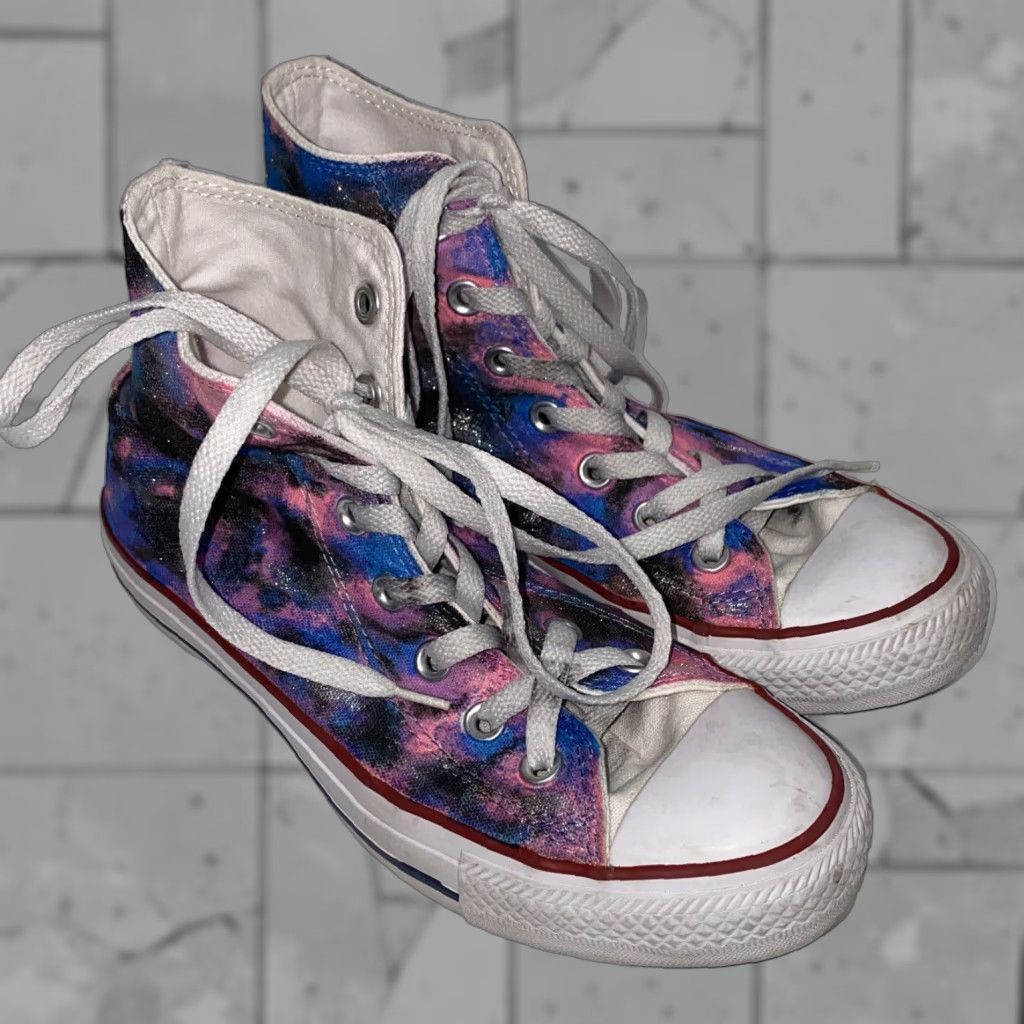 Converse Converse Women's Athletic Sneakers Size 6.5 Low Top Pink Blue All Star Lace Up Size US 4.5 / IT 34.5 - 1 Thumbnail