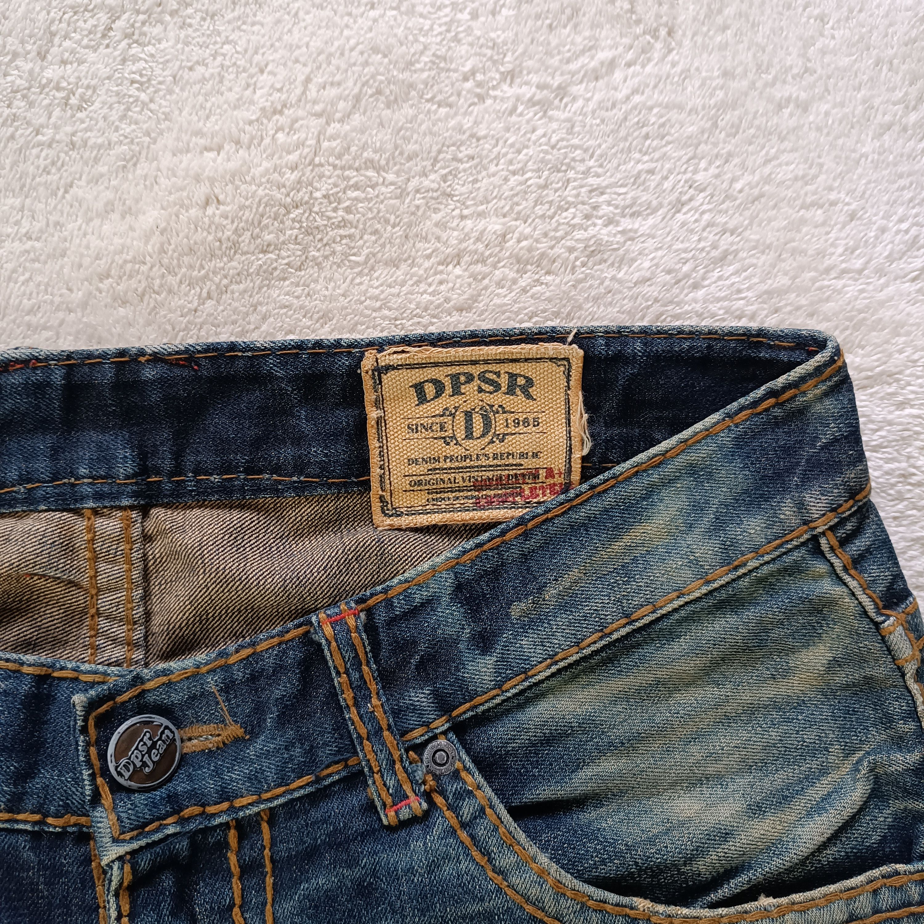 Japanese Brand × Vintage 🔥Vintage🔥 Japanese Brand DPSR Distressed Denim Jeans Size US 34 / EU 50 - 4 Thumbnail