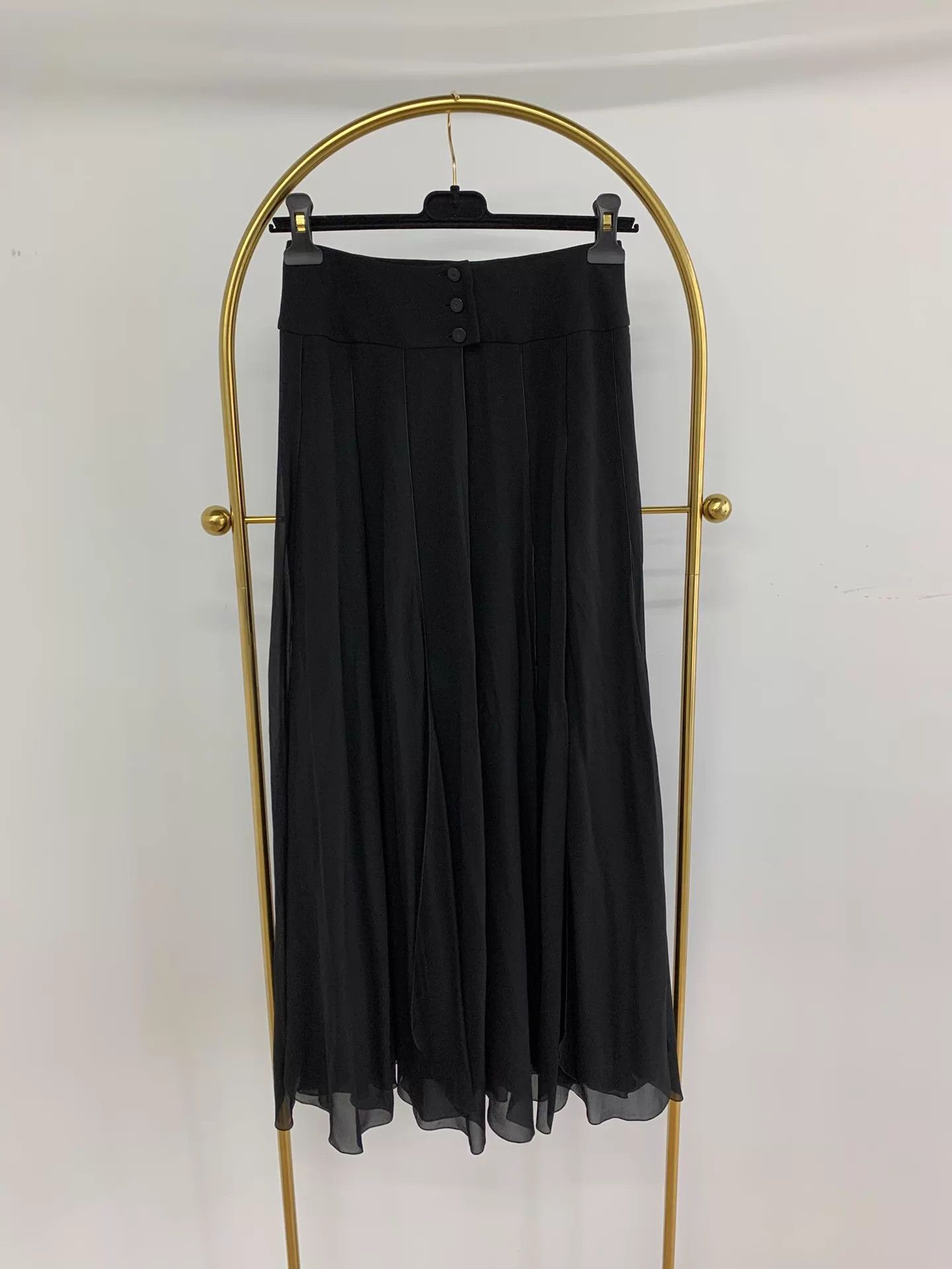 Chanel Chanel Vintage Black Silk Tulle Skirt 36 New Size 26" / US 2 / IT 38 - 3 Thumbnail