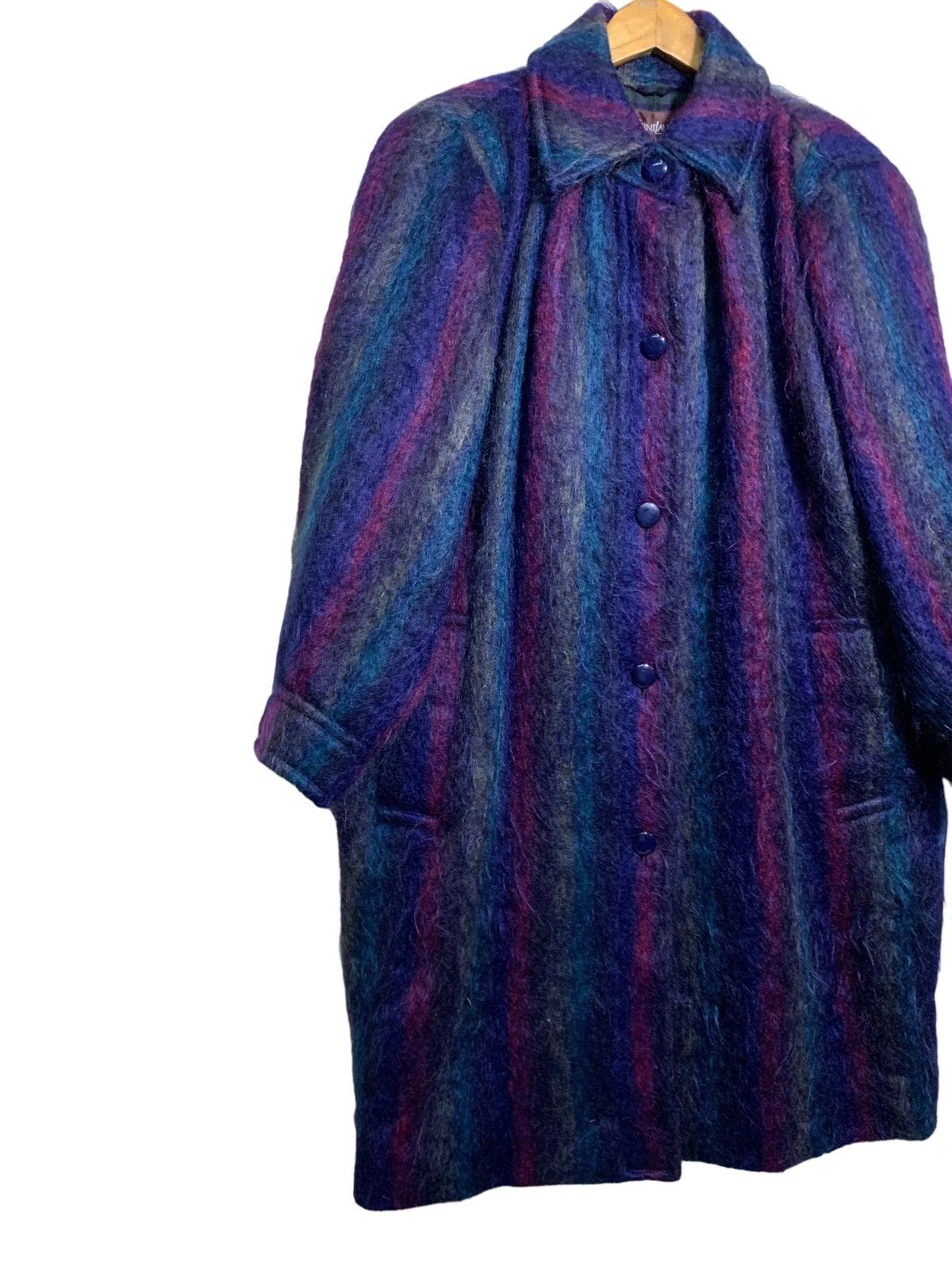 Yves Saint Laurent 🔥VTG YSL MOHAIR WOOL RAINBOW STRIPES JACKET Size M / US 6-8 / IT 42-44 - 3 Thumbnail