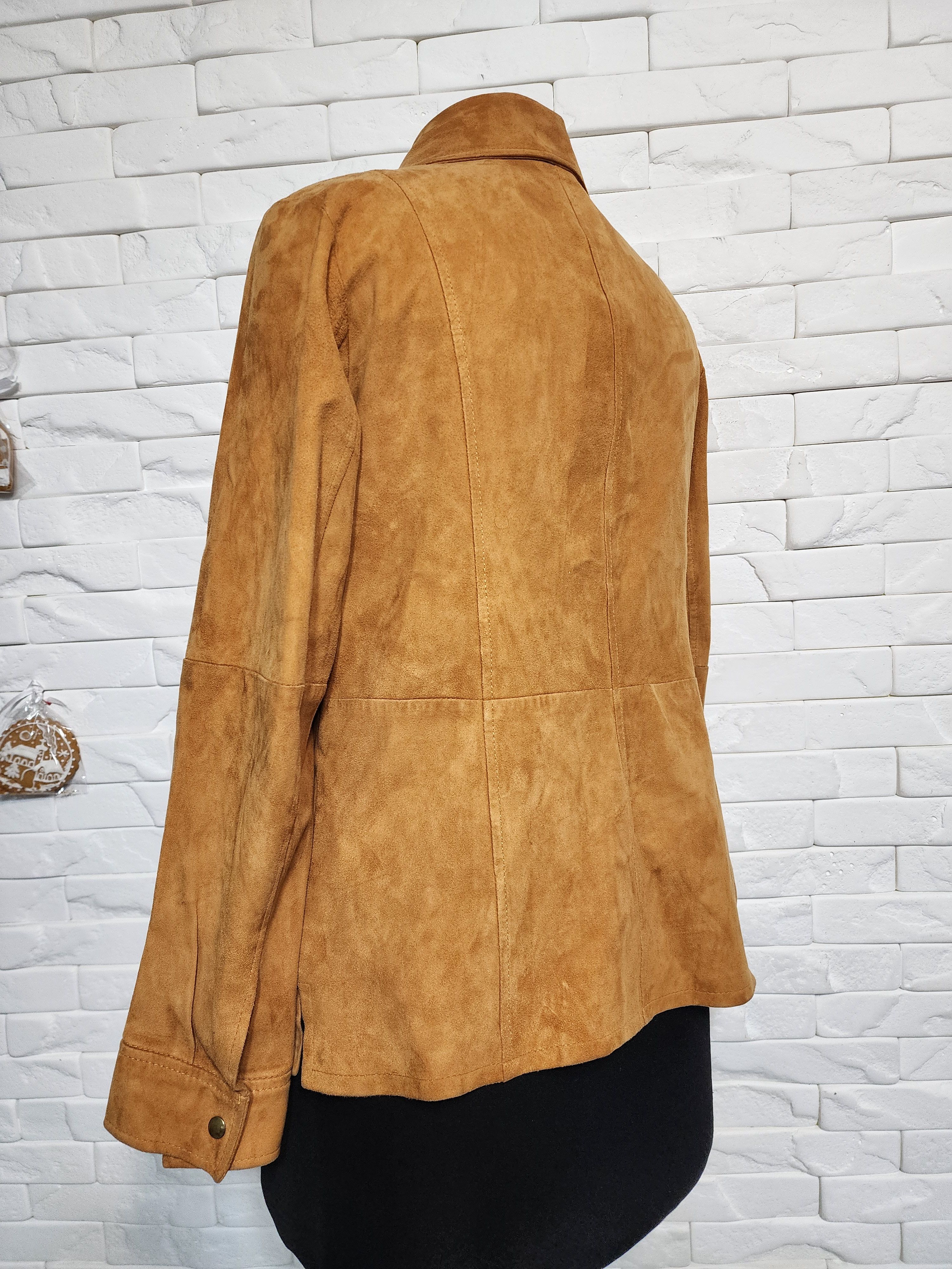 Other Women's Suede Shirt: Brown Leather Simple Style Size L / US 10 / IT 46 - 6 Thumbnail