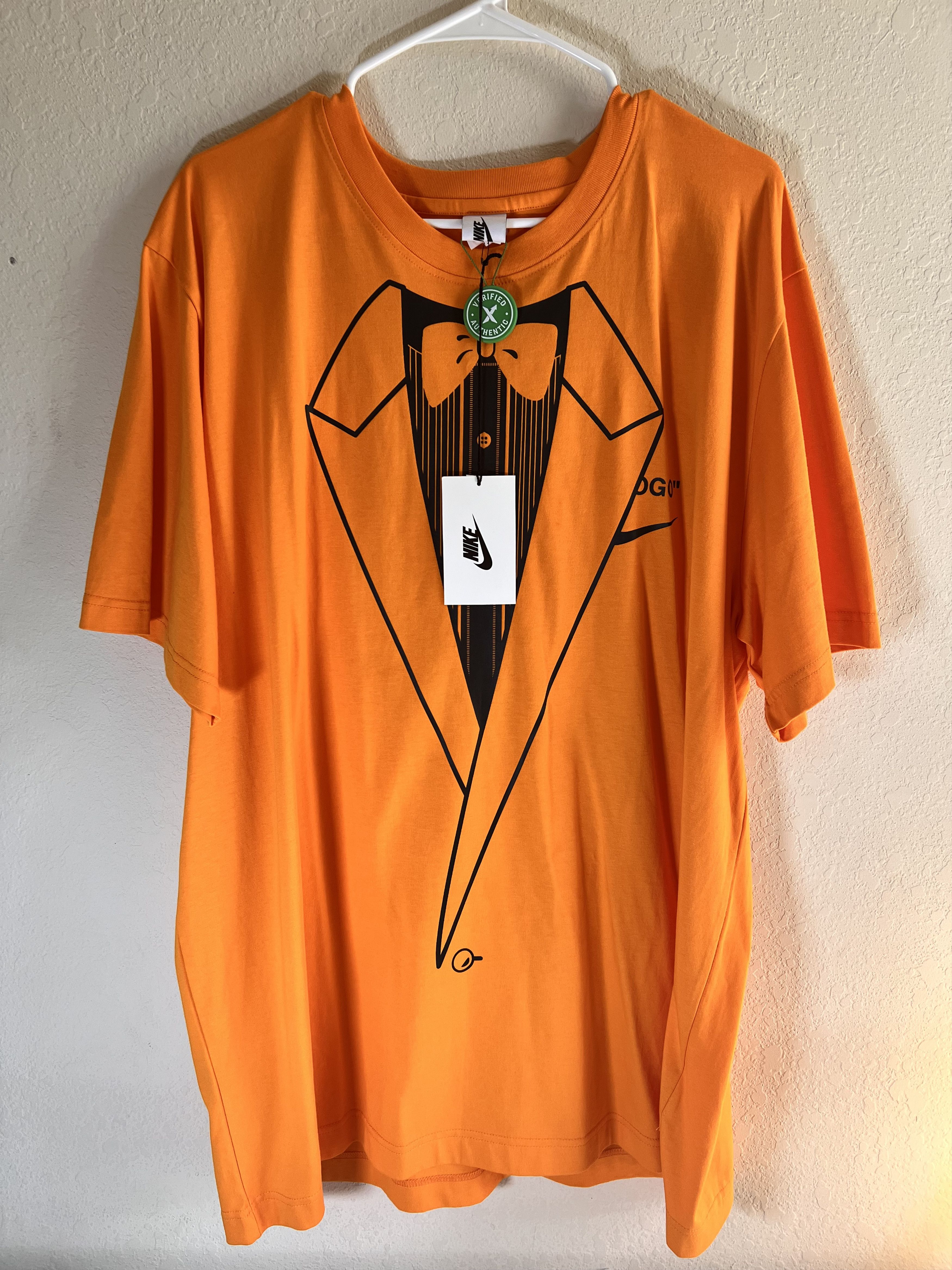 Nike × Off-White NIKE X OFF WHITE VIRGIL ABLOH NRG A6 T SHIRT ORANGE BLACK Size US XXL / EU 58 / 5 - 3 Thumbnail