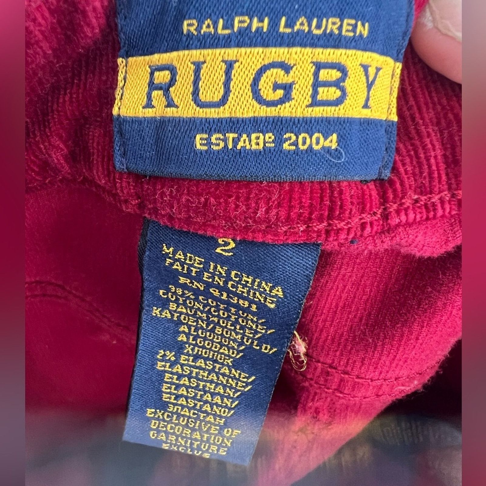 Rugby Ralph Lauren Vintage Y2K Ralph Lauren Rugby Corduroy Low Rise Pants 2 Size 24" / US 00 / IT 34 - 6 Thumbnail
