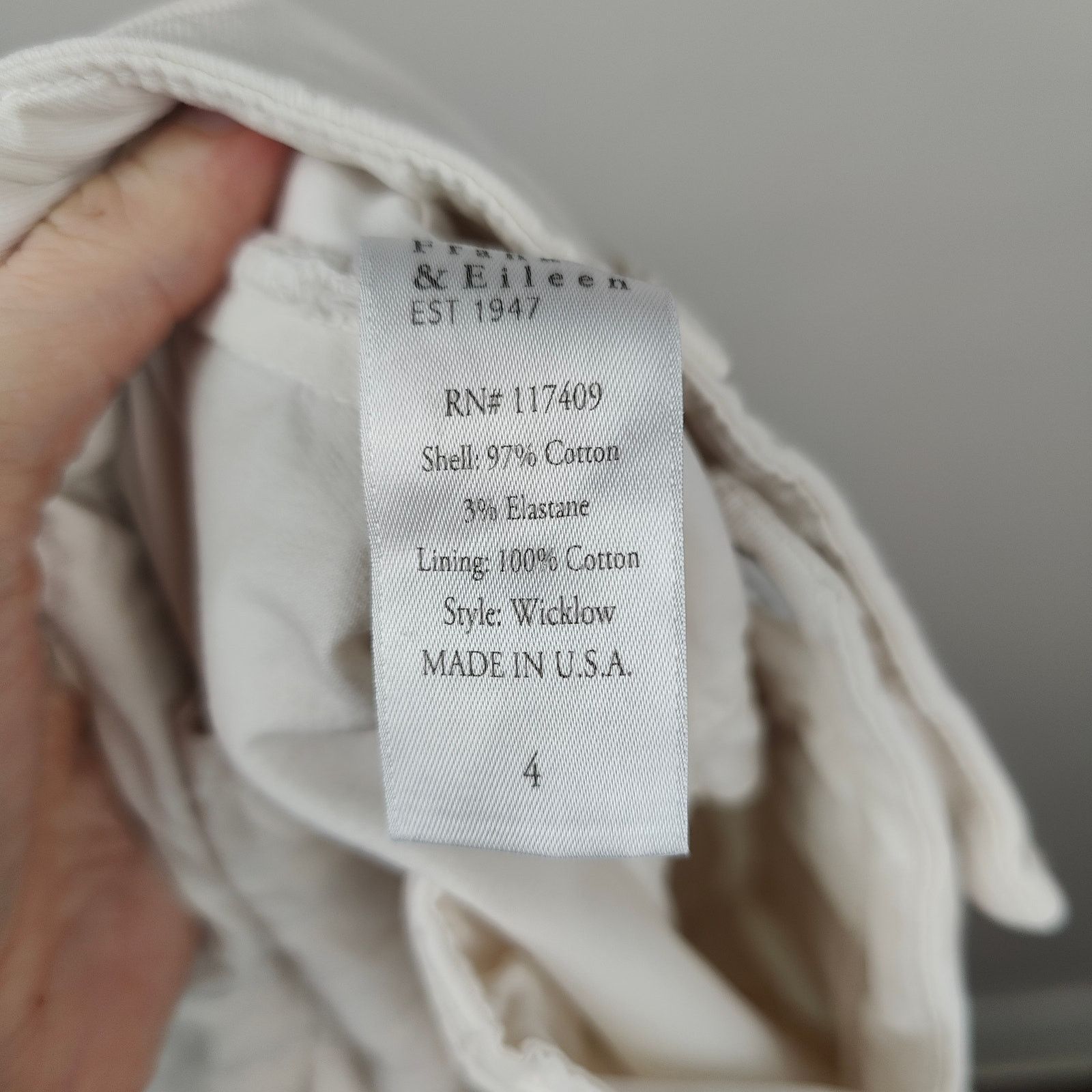 Frank & Eileen Frank & Eileen Wicklow The Italian Chino Pants Womens 4 Size 27" / US 4 / IT 40 - 7 Thumbnail