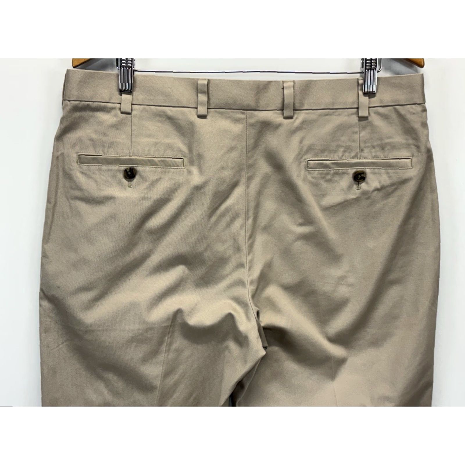 Brooks Brothers VINTAGE Brooks Brothers Lightweight Chino Pants Adult Regular 36x30 Tan Flat Front Mens Size US 36 / EU 52 - 4 Thumbnail