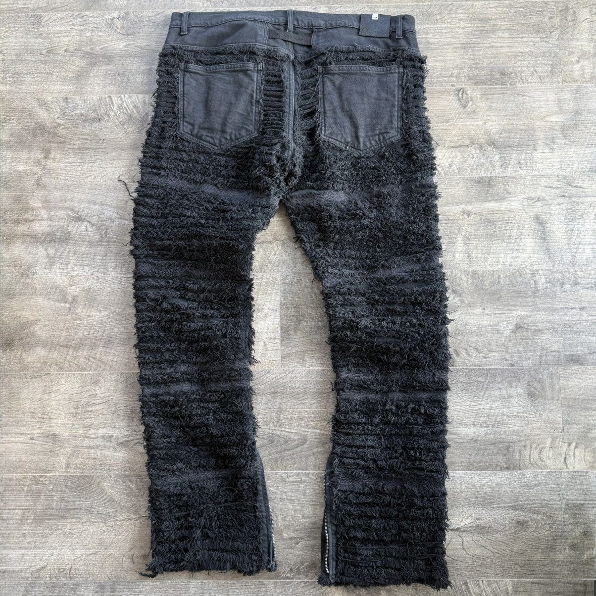 1017 ALYX 9SM × Blackmeans 1017 ALYX 9SM x Blackmeans Distressed Shaggy Jeans – Size 36 Size US 36 / EU 52 - 3 Thumbnail