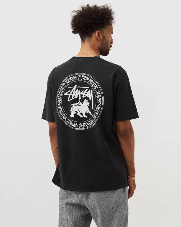 Stussy × Vintage Y2K Stussy Rasta Big Lion Back Hit Australia Black Shirt Size US M / EU 48-50 / 2 - 2 Thumbnail