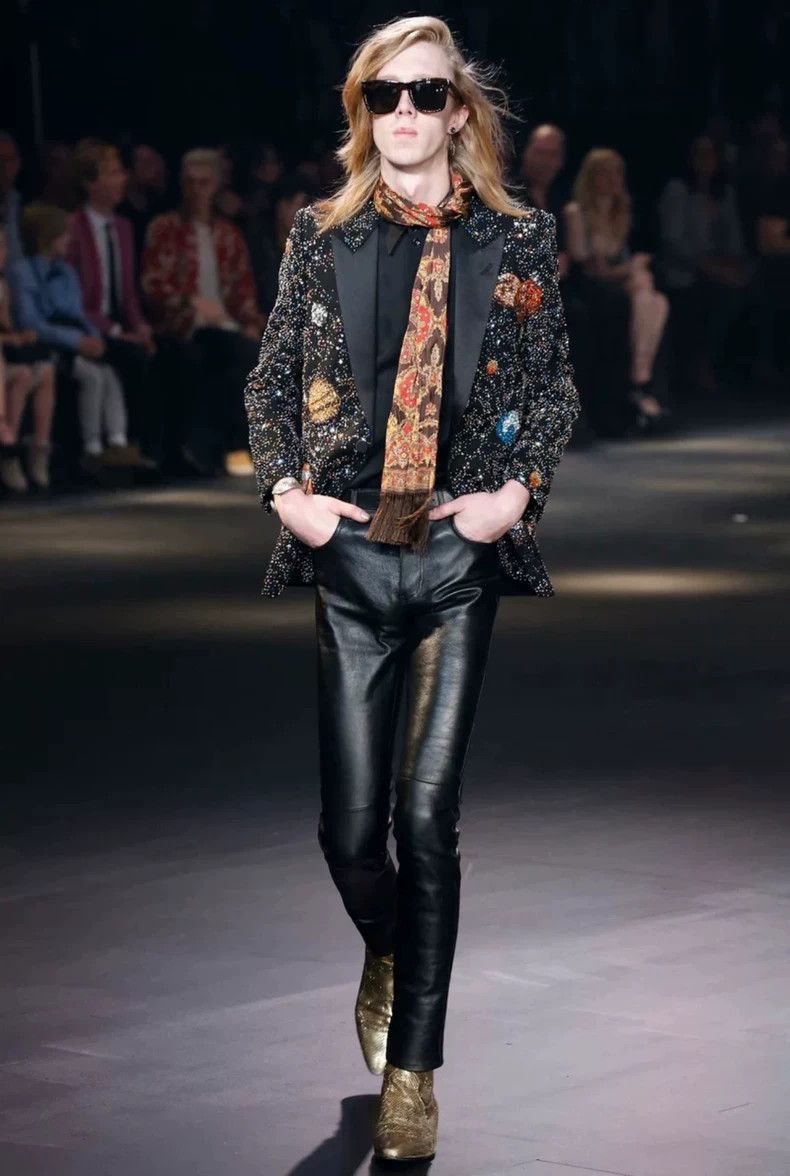 Saint Laurent Paris Saint Laurent Paris16fw Matte Mulberry Silk Darth Vader Sh Size S / US 4 / IT 40 - 7 Thumbnail