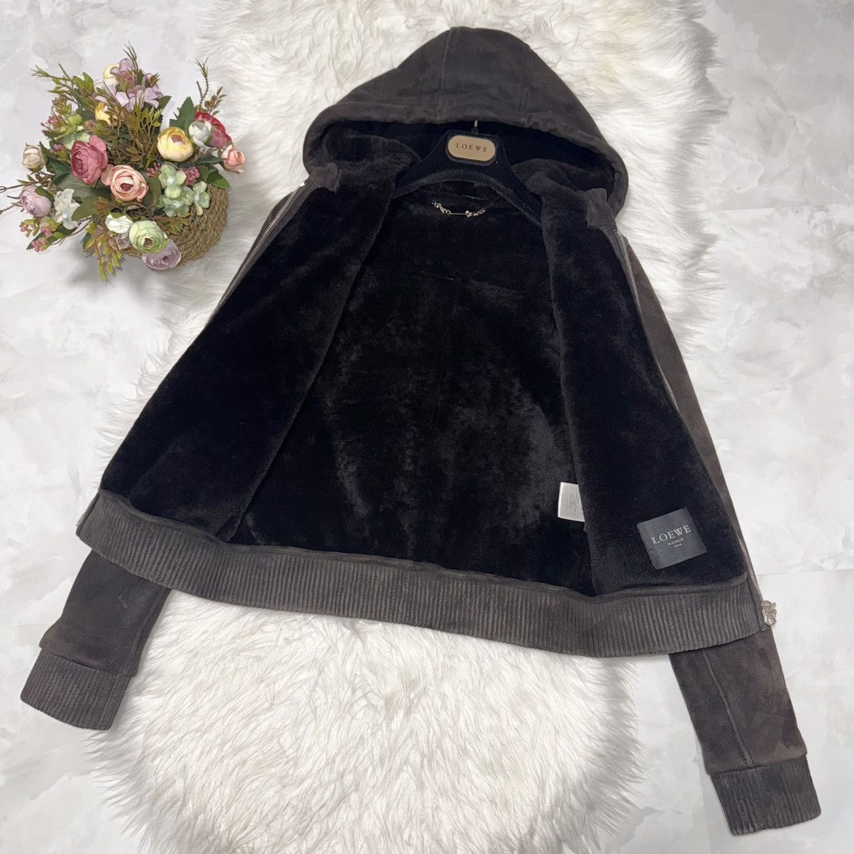 Loewe Authentic LOEWE Hooded Full-Fur Lined Leather Jacket 34 Size XS / US 0-2 / IT 36-38 - 9 Thumbnail