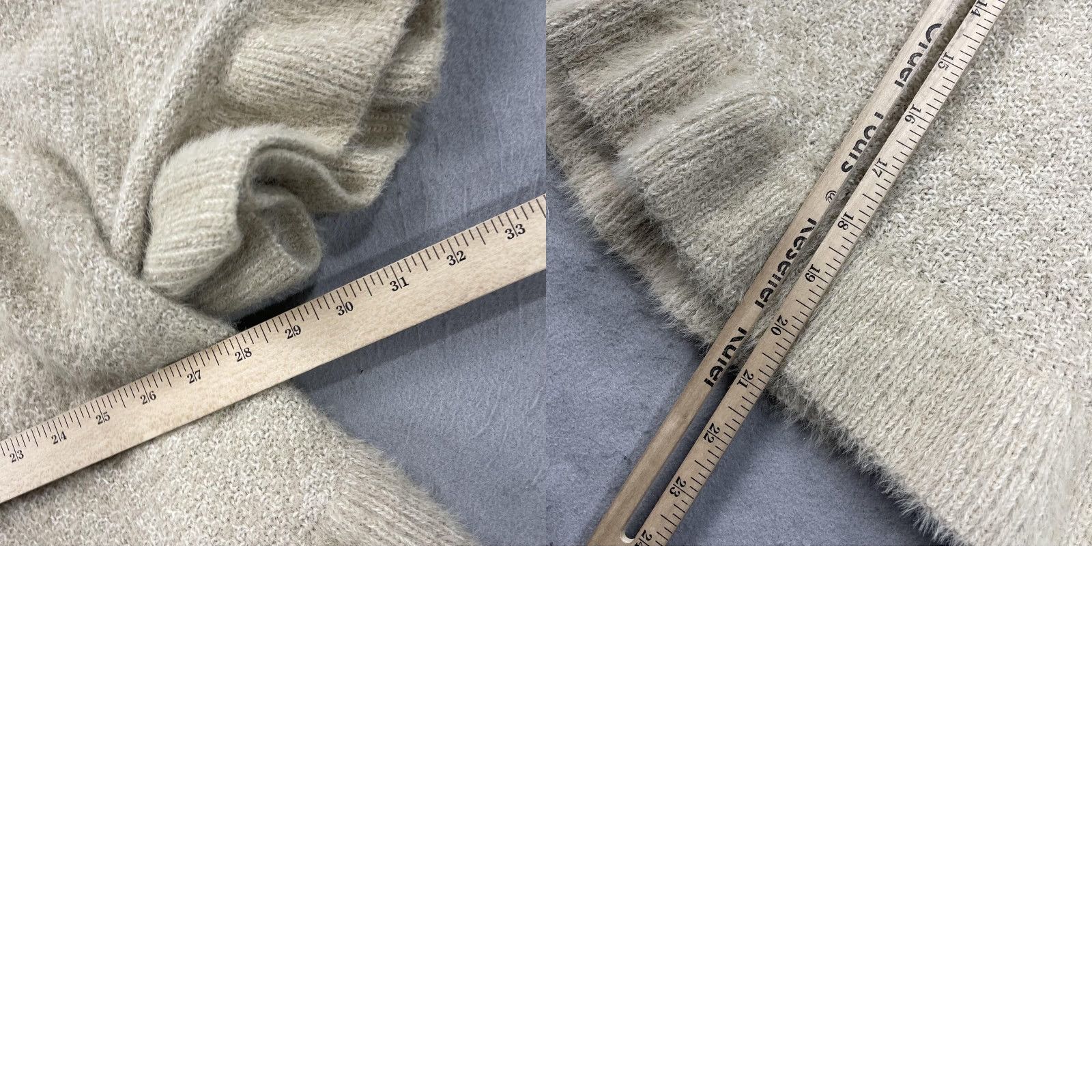 Anthropologie VINTAGE Anthropologie Womens Sweater Caped Poncho Turtleneck One Size Beige Oversized Knit Size ONE SIZE - 8 Thumbnail