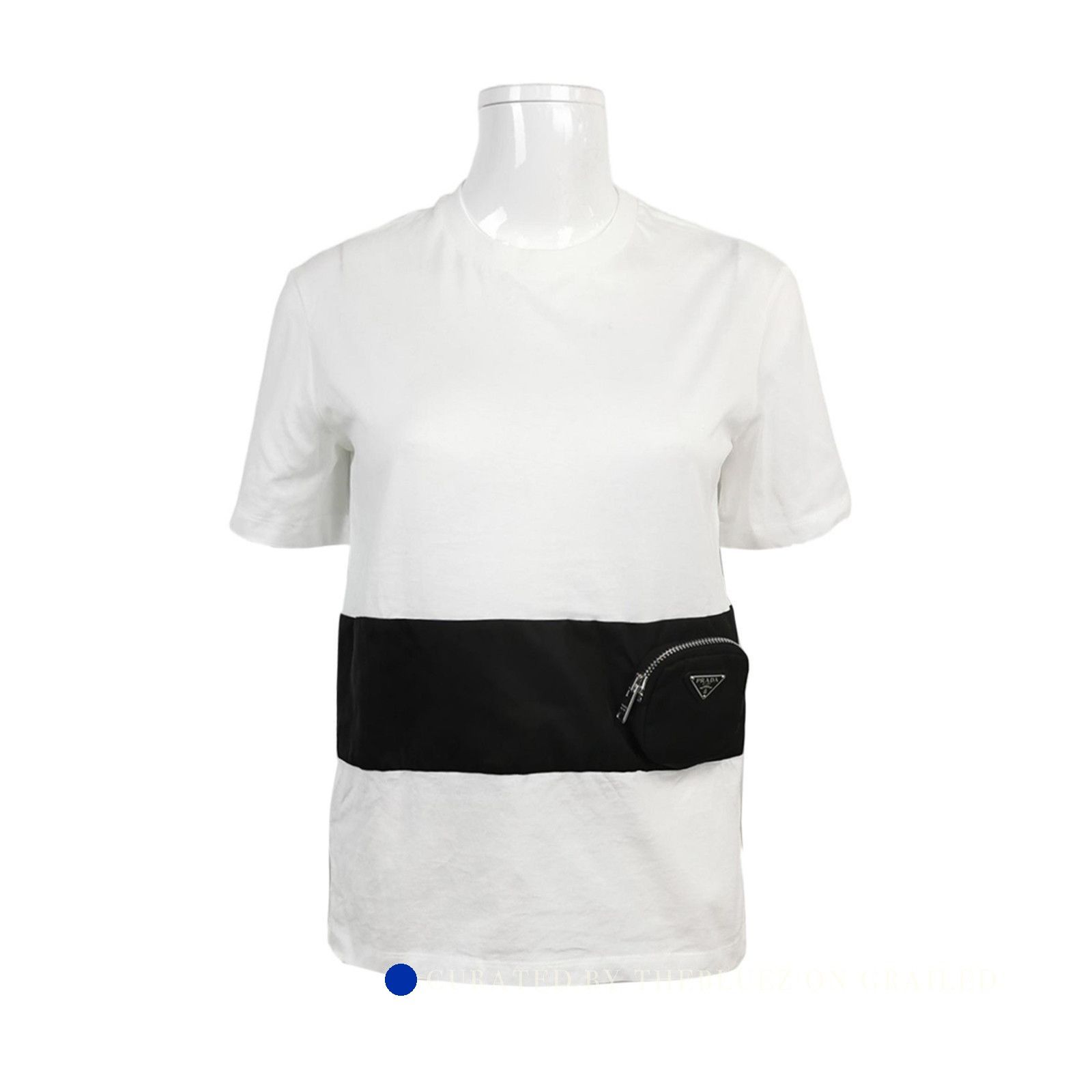 Prada Minimalist Logo Pocket Tee in White Size US XS / EU 42 / 0 - 1 Thumbnail