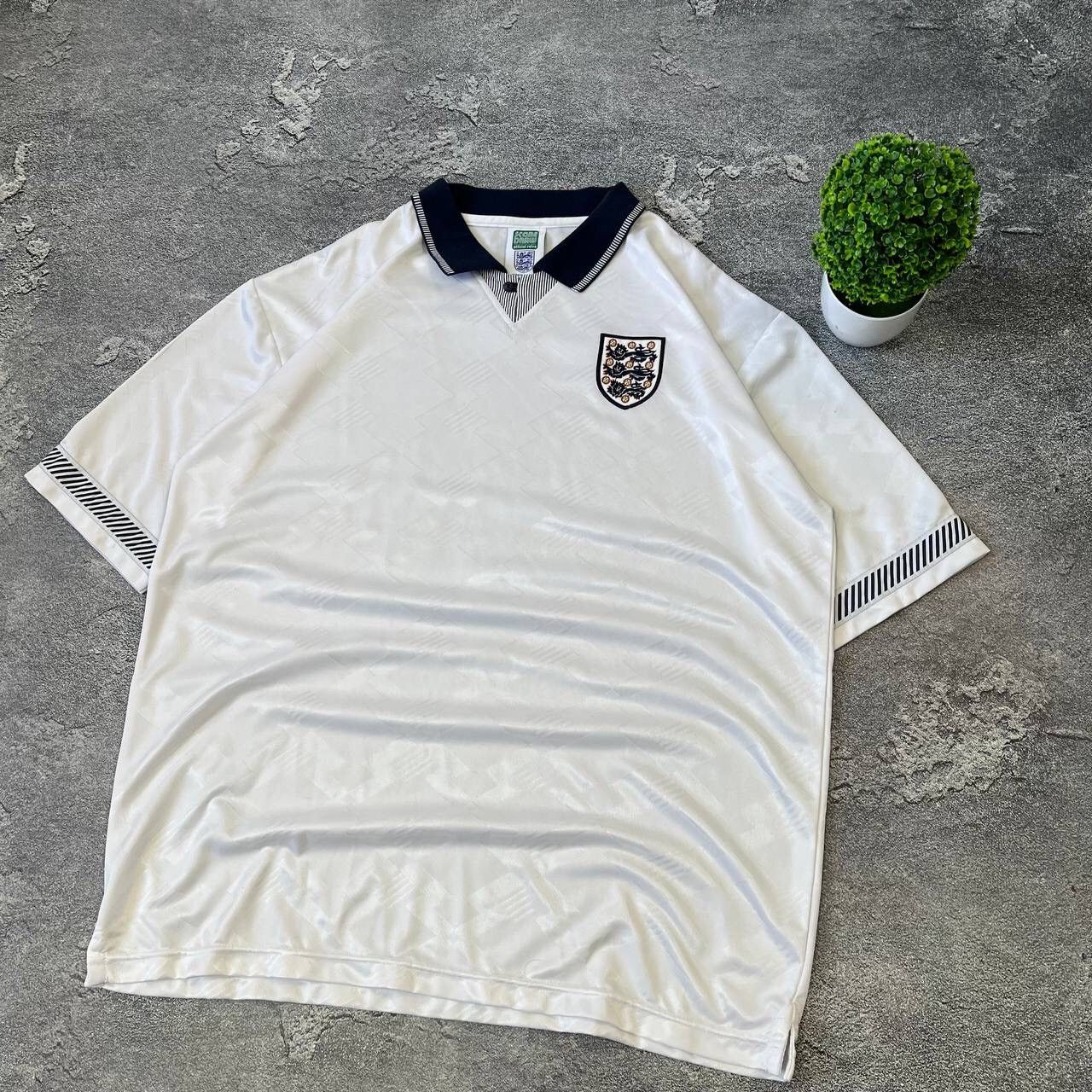 Japanese Brand England 1990/1992 Home Football Shirt Soccer Jersey Retro Size US XXL / EU 58 / 5 - 15 Thumbnail