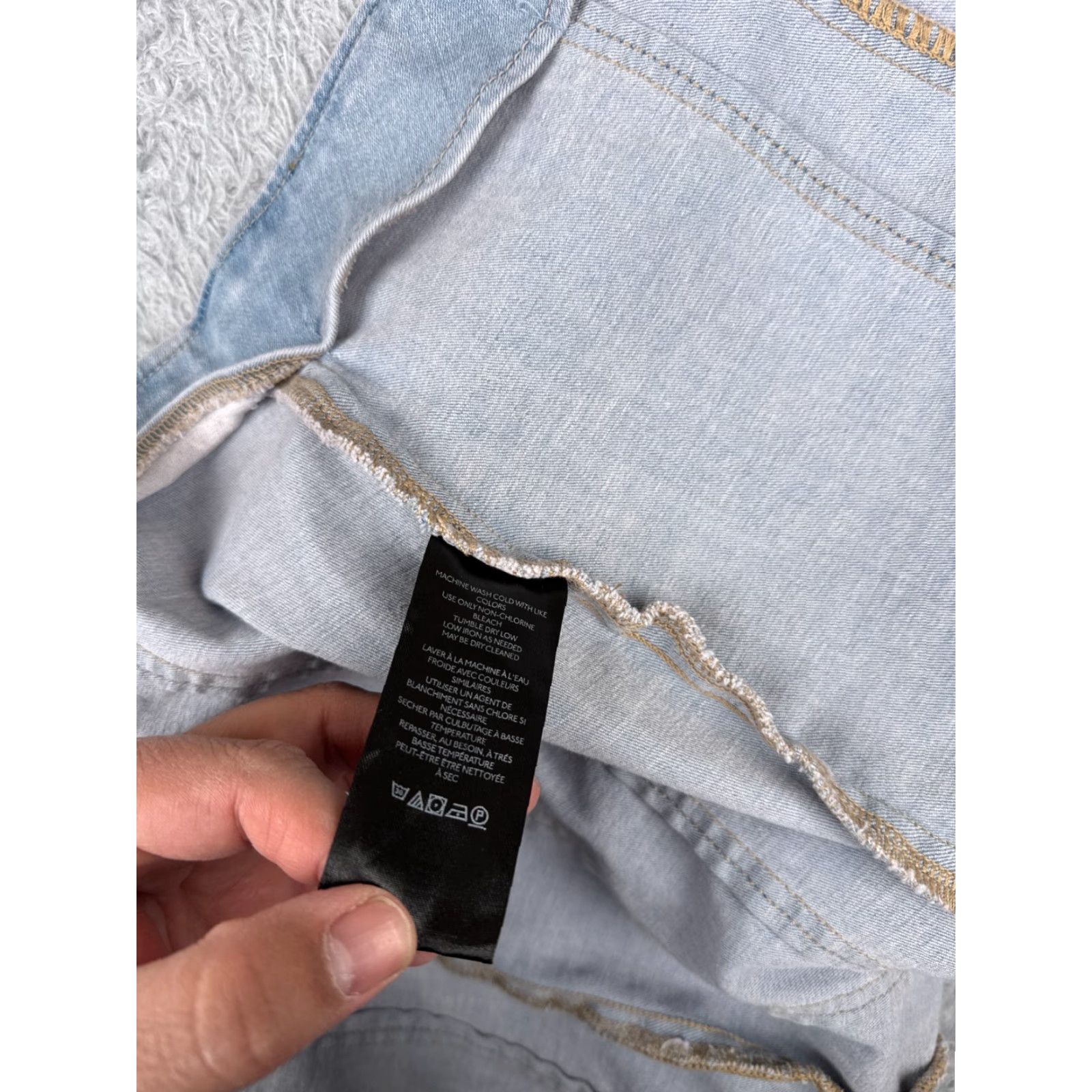 Vintage We The Free Skirt Womens 8 Blue Layla Denim Mini Skirt Cotton Blend Front Zip Size 30" / US 8 / IT 44 - 3 Thumbnail