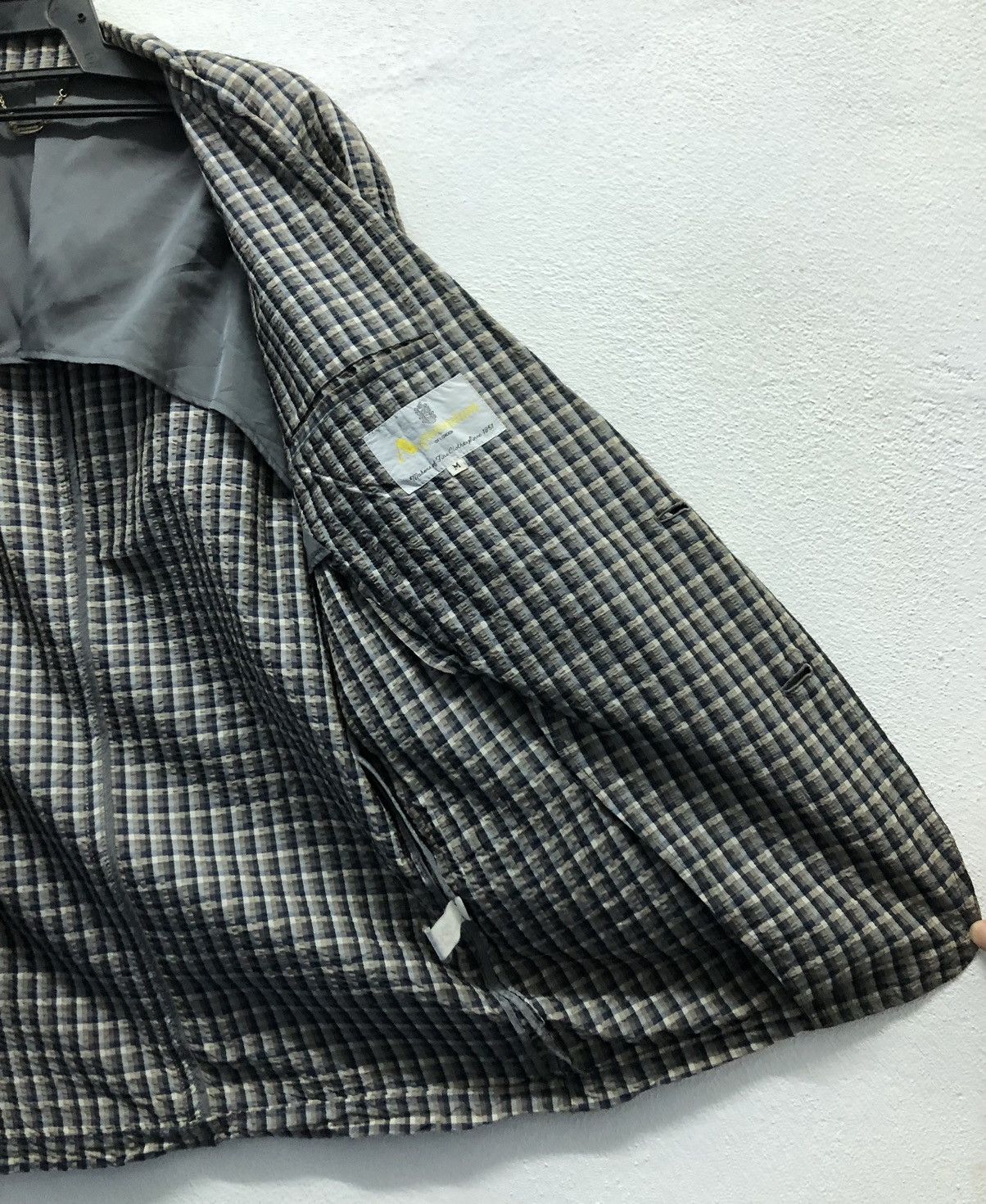 Aquascutum Vintage Aquascutum London Quilted Check Blazer – Medium Size M / US 6-8 / IT 42-44 - 12 Thumbnail