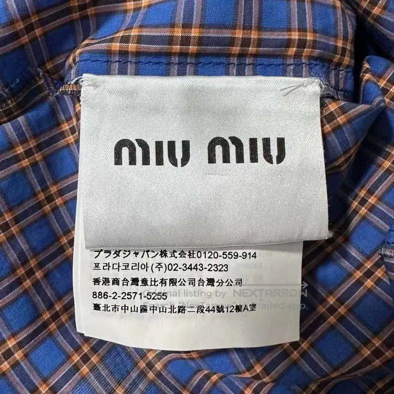Miu Miu Striped Shirt with Lace Collar by MIU MIU. Size US M / EU 48-50 / 2 - 4 Thumbnail