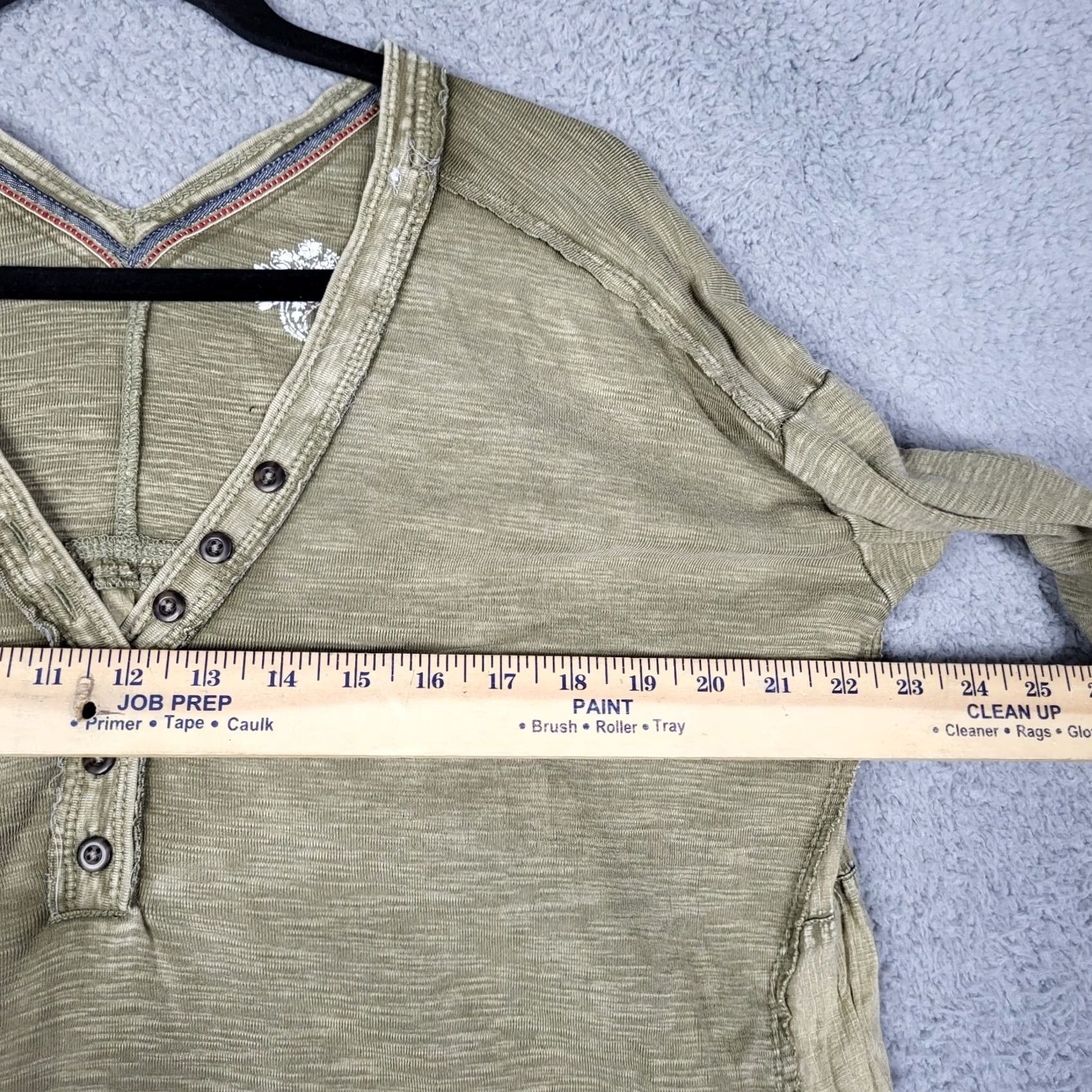 Vintage PILCRO Women's Army Green Ragged Long Sleeve Shirt S Size S / US 4 / IT 40 - 3 Thumbnail