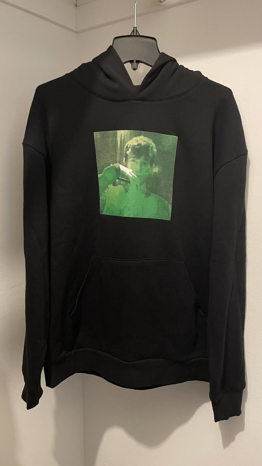 image of Designer Osamason Trenches Cover Hoodie in Black, Men's (Size Medium)