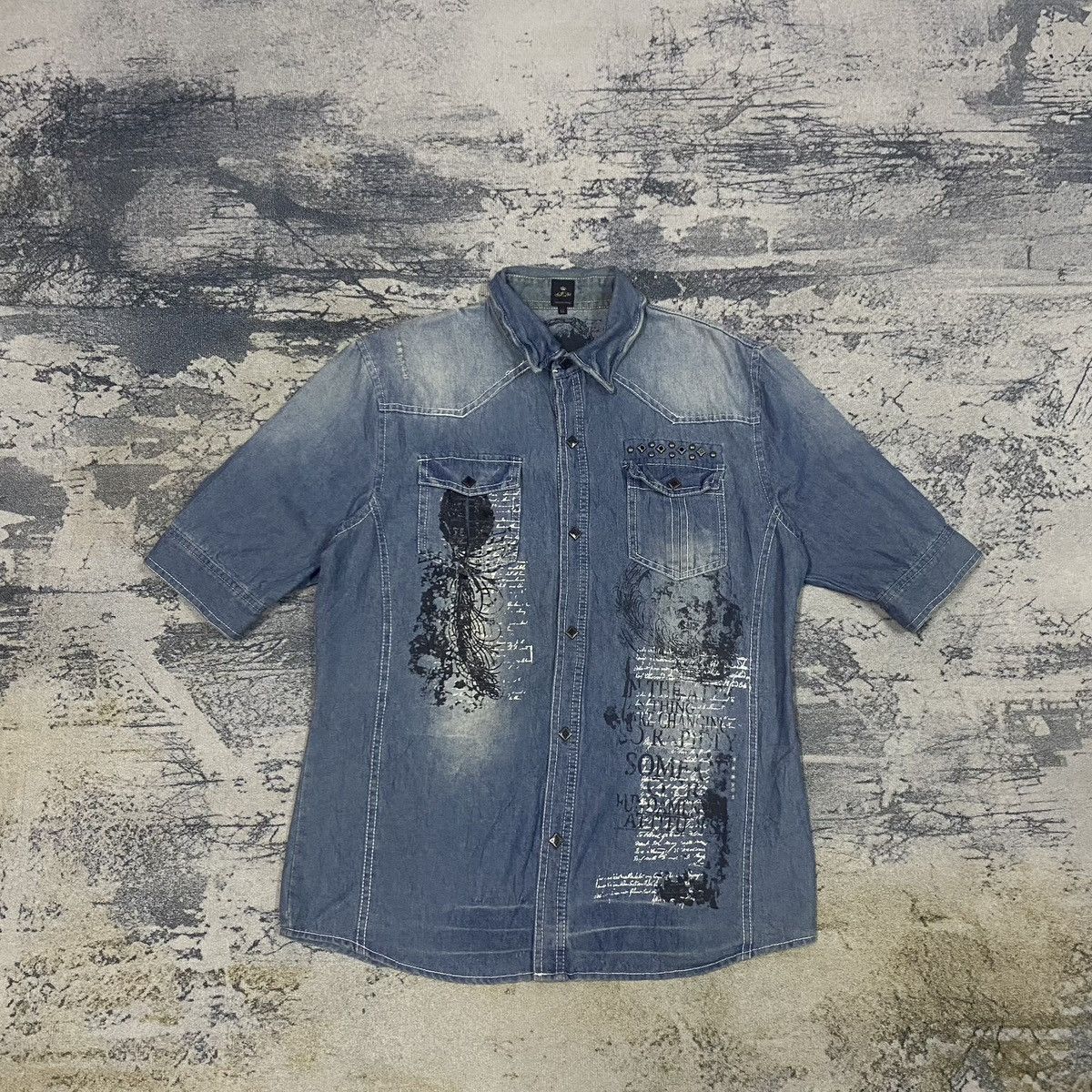 Japanese Brand × Vintage × semanticdesign Vintage Sematic Design Printed Punk Style Button Up Size US M / EU 48-50 / 2 - 1 Thumbnail
