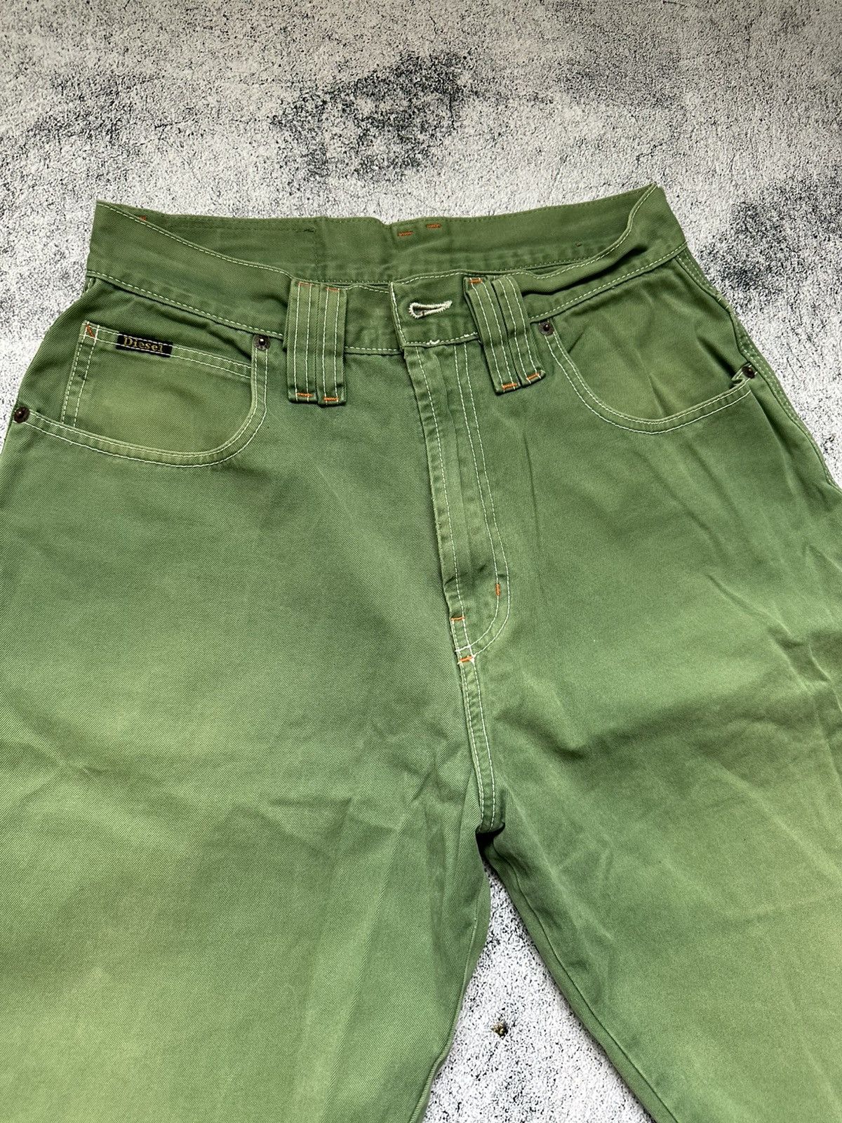 Diesel Vintage Diesel Oversize Shorts Green Denim Y2K Size US 28 / EU 44 - 8 Thumbnail