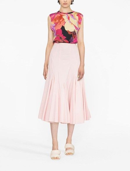 Dries Van Noten Floral Print Cotton Sleeveless Top Size M / US 6-8 / IT 42-44 - 3 Thumbnail