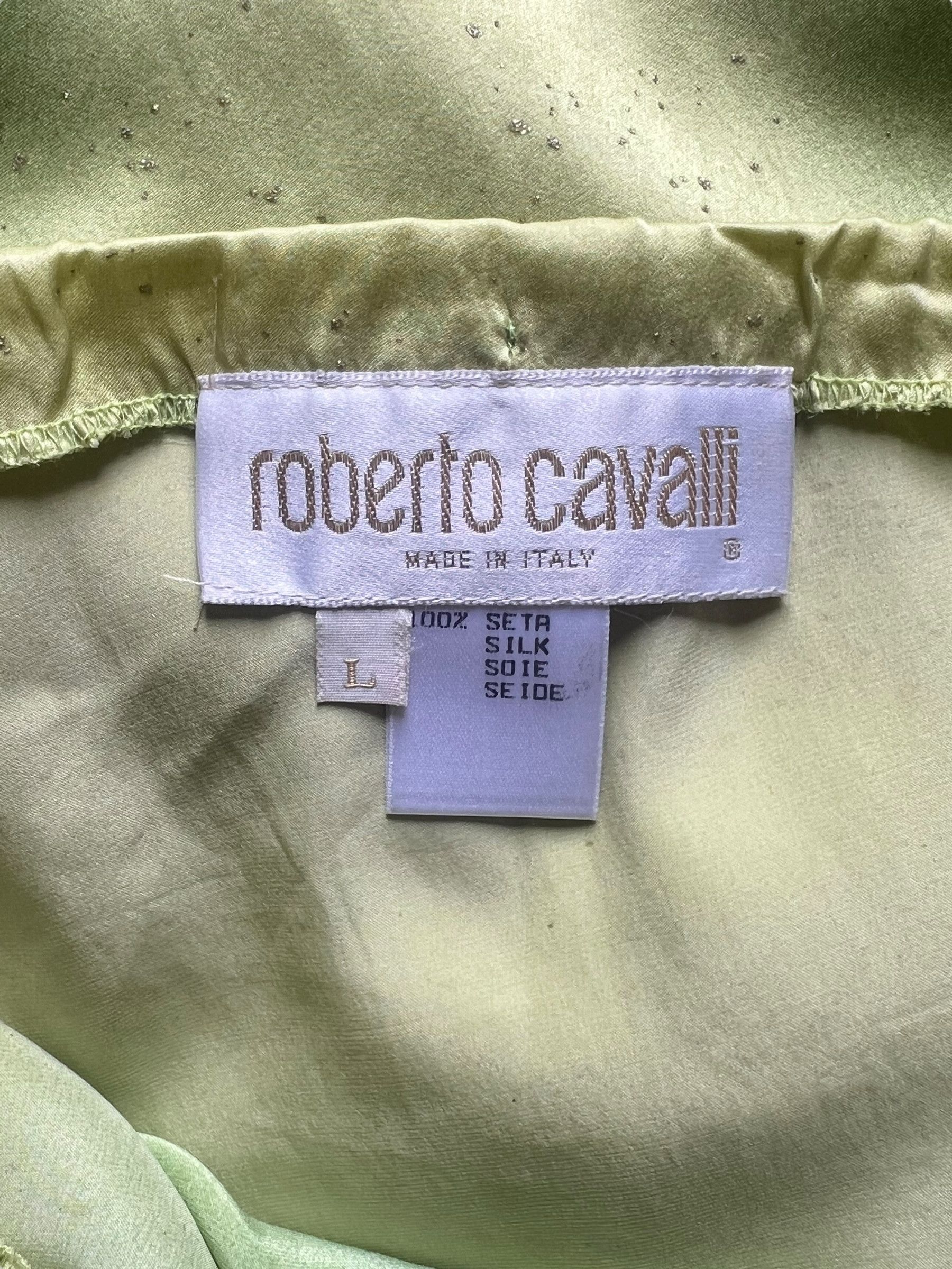Roberto Cavalli Roberto Cavalli 1990s Green-to-gold Silk Maxi Skirt. Size 28" / US 6 / IT 42 - 8 Thumbnail