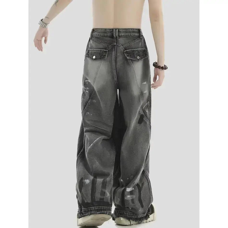 Japanese Brand American high street patchwork jeans for men Size US 32 / EU 48 - 4 Thumbnail