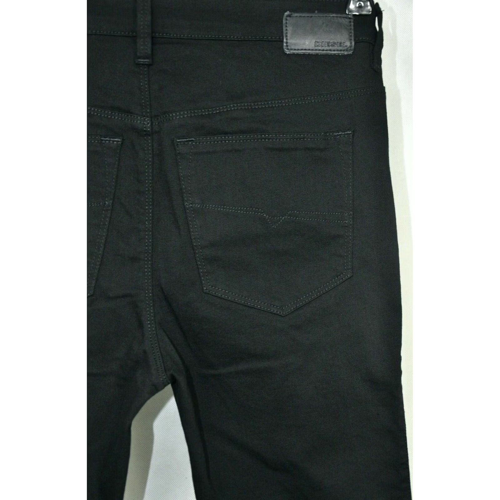 Diesel Diesel Skinzee High 0813E Stretch Super Slim Skinny High Waist W29/L30 Jeans Women Slim Stretch Black 93%Cotton 5%Polyester 2%Elastane Size ONE SIZE - 6 Thumbnail