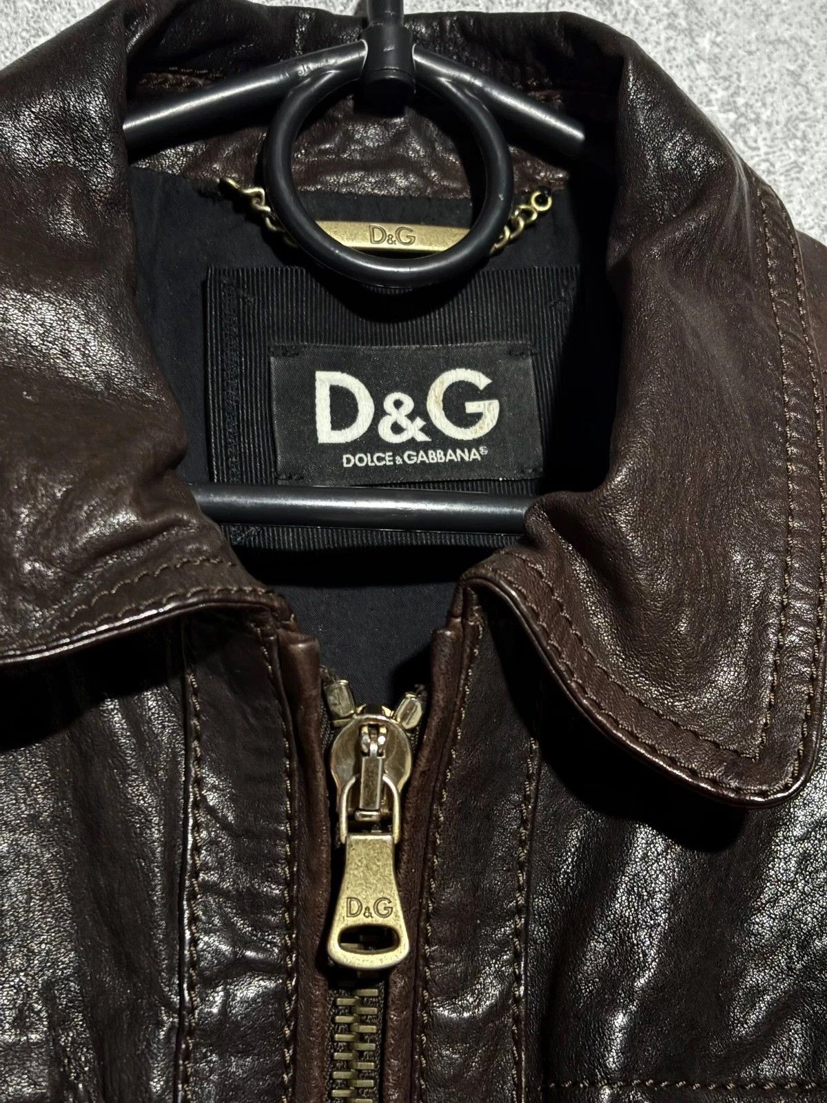 Dolce & Gabbana RARE Vintage Dolce&Gabbana Brown Leather Cargo Bomber Jacket Size M / US 6-8 / IT 42-44 - 11 Thumbnail