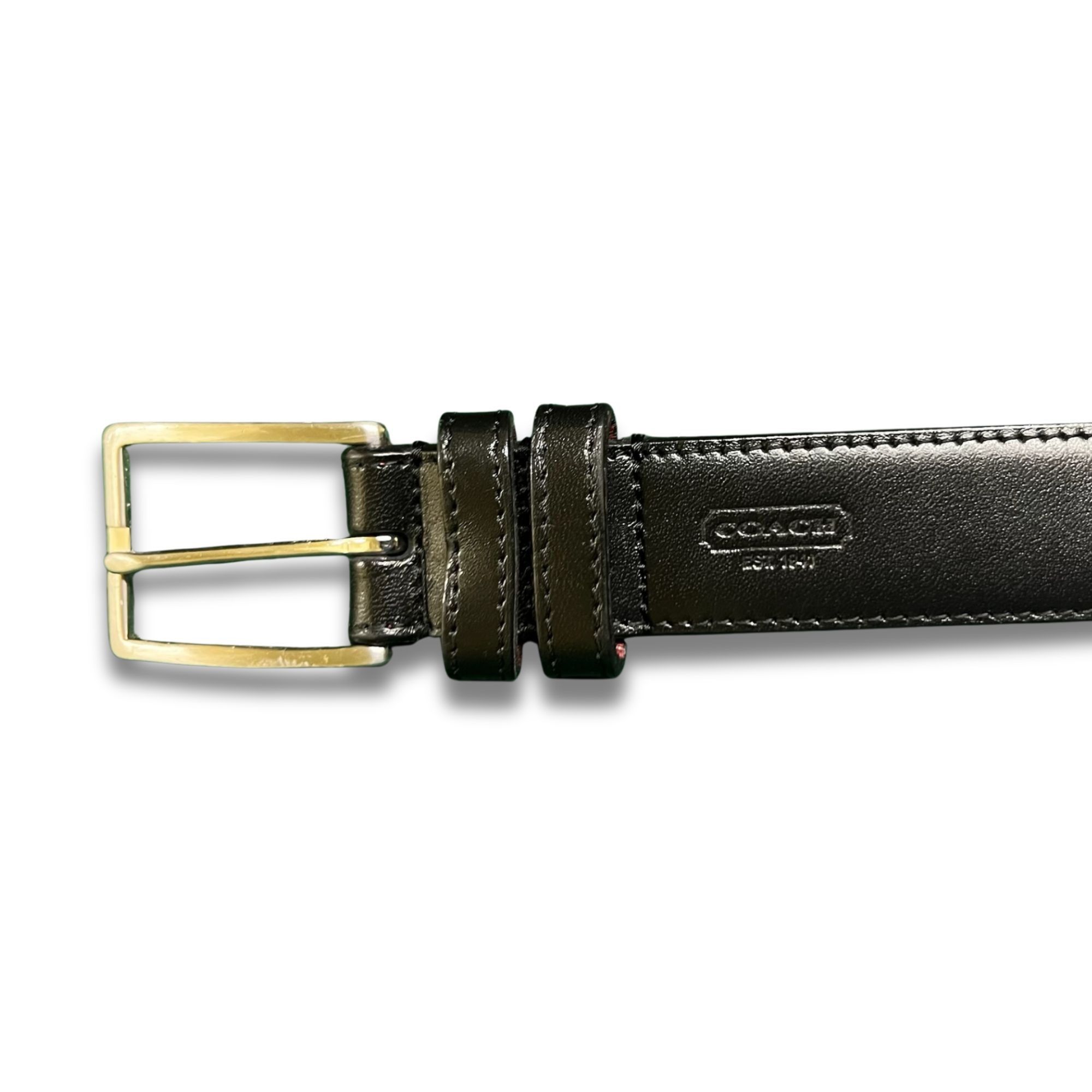 Coach Coach Reversible Mens Leather Belt Black & Brown Genuine Cow Size ONE SIZE - 3 Thumbnail