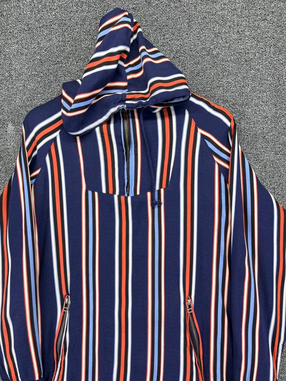 Issey Miyake Vintage Issey Miyake Tete Homme Hooded Striped Anorak Size US M / EU 48-50 / 2 - 5 Thumbnail
