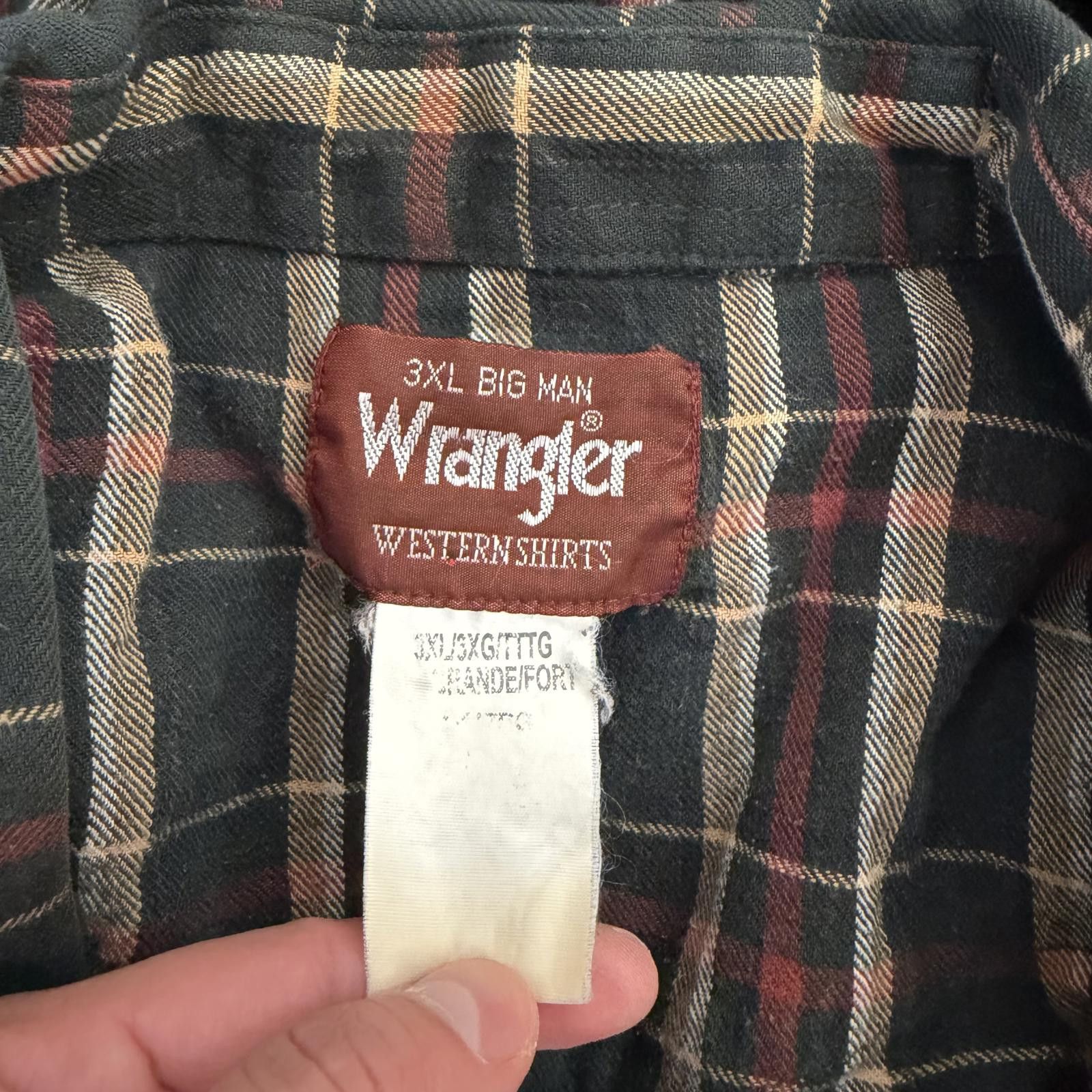 Wrangler Vintage Wrangler Western Flannel Snap Shirt 90s Y2K Cowboy Size US XXL / EU 58 / 5 - 4 Thumbnail