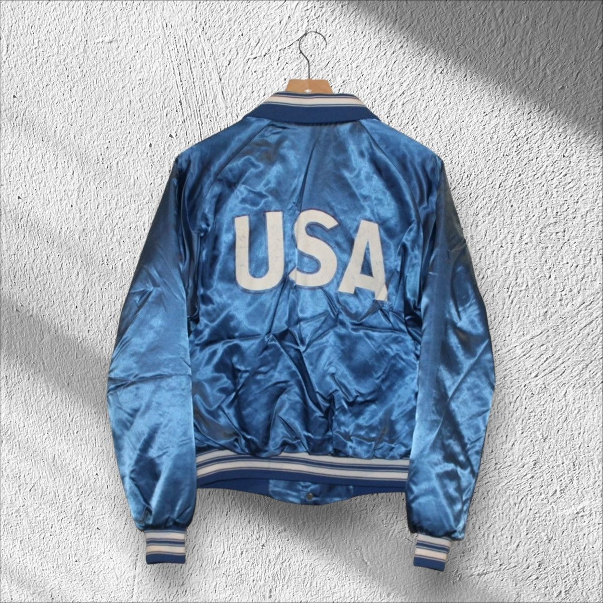 Chalk Line Vintage 1984 Los Angeles Olympics Satin Bomber Jacket Size US M / EU 48-50 / 2 - 2 Thumbnail