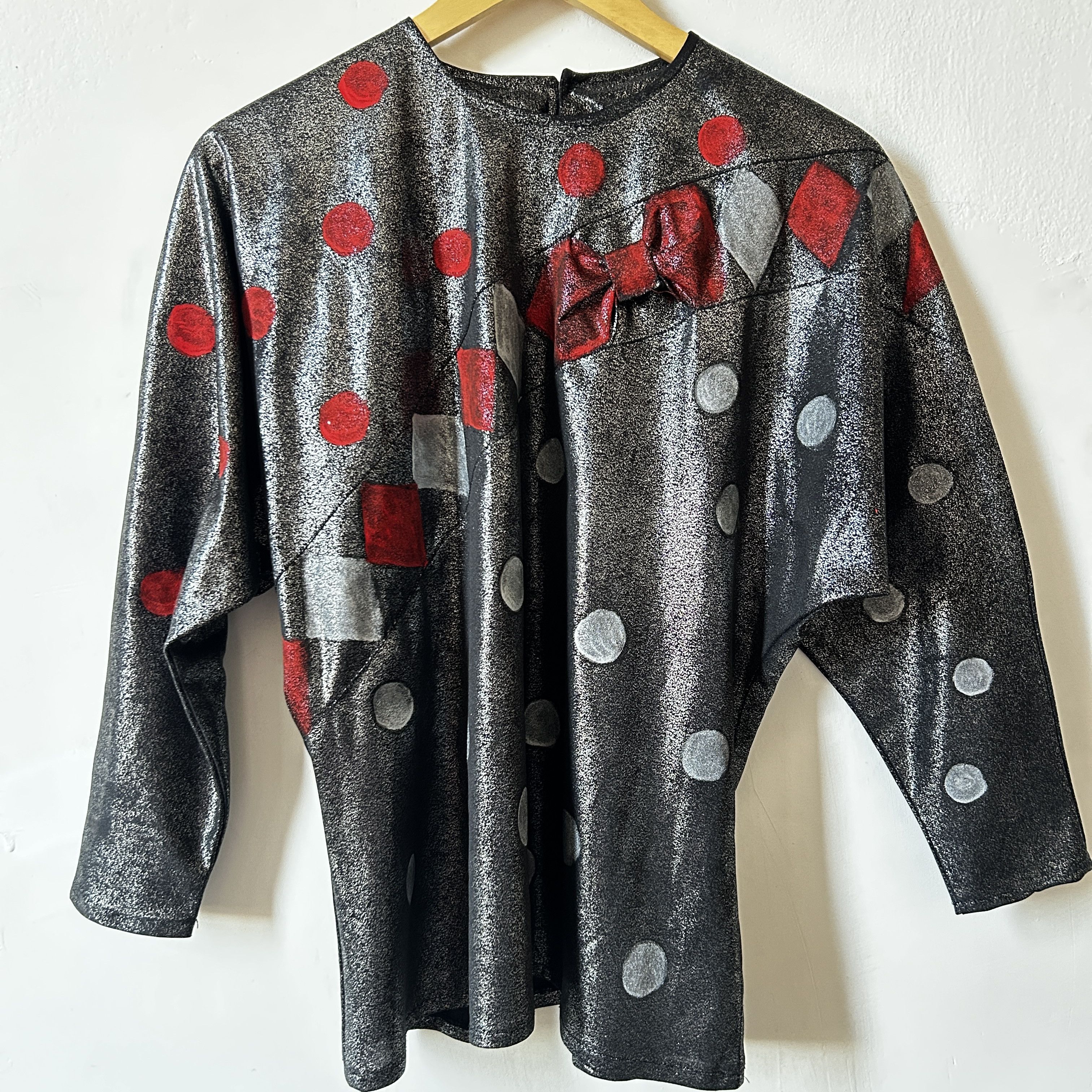 Custommade Custommade Polka Dot Argyle Harlequin Metallic Blouse Size L / US 10 / IT 46 - 11 Thumbnail