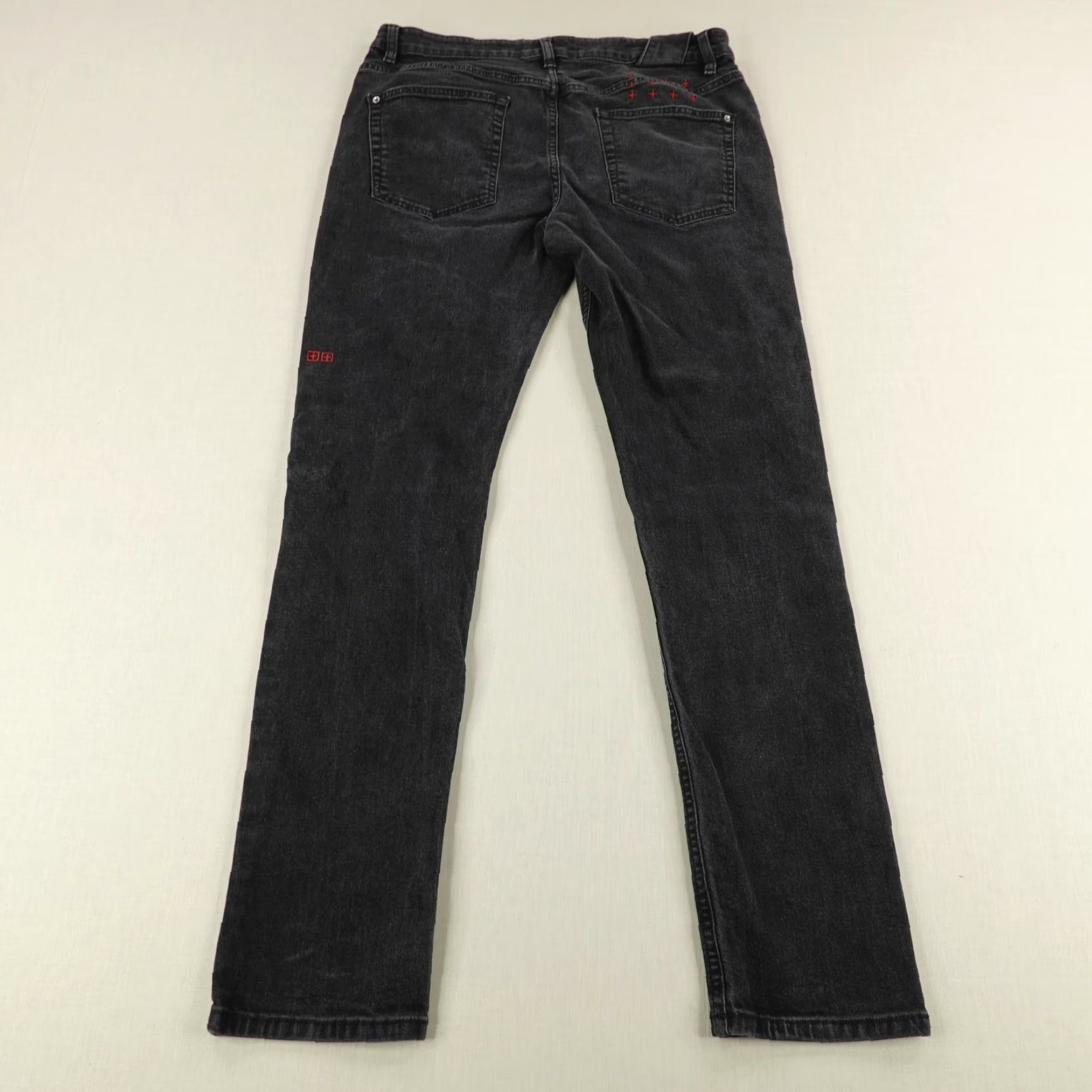 Ksubi VINTAGE Ksubi Jeans Mens 36 Dark Wash Skinny Denim Hip Hop Punk Rock Emo Slim Fit Size US 33 - 5 Thumbnail