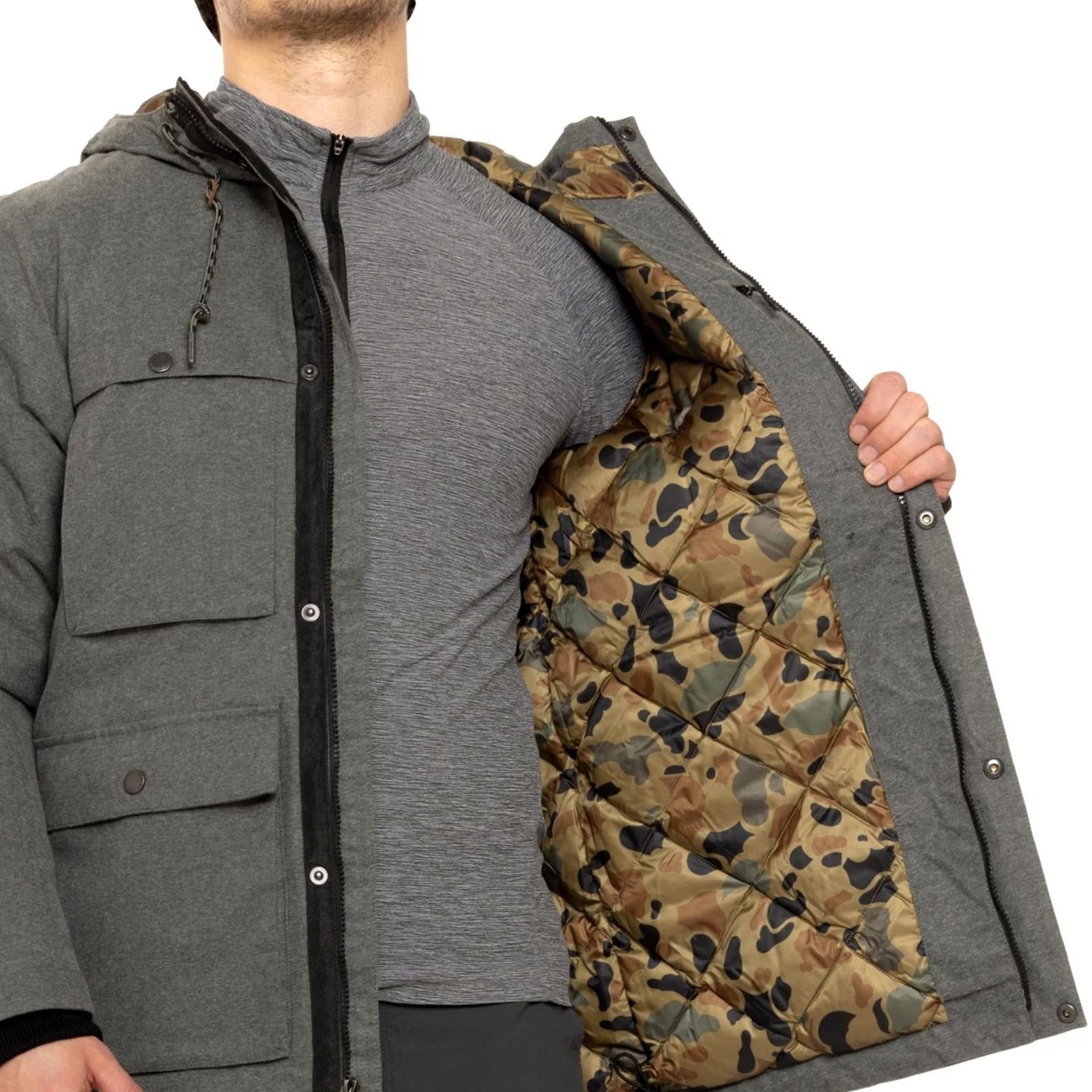 Eddie Bauer Eddie Bauer Jacket Main Selling Point Camo 650 Down Hooded Windproof Waterproof Weather Edge XL Green Mens Jacket Size US XL / EU 56 / 4 - 2 Thumbnail