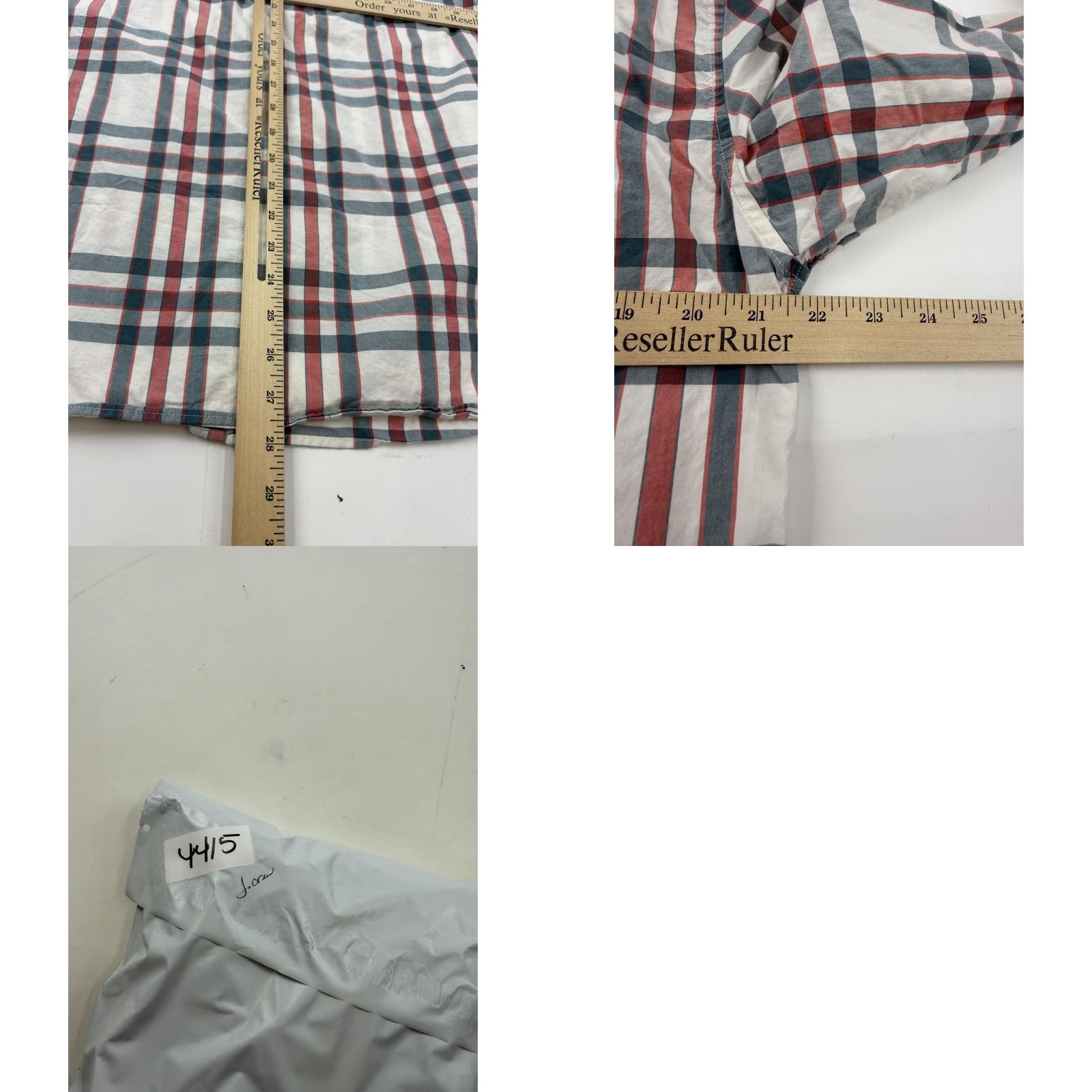 J.Crew J.Crew Shirt Mens Large White Plaid Long Sleeve Button Front Slim Cotton Casual Size US L / EU 52-54 / 3 - 8 Thumbnail