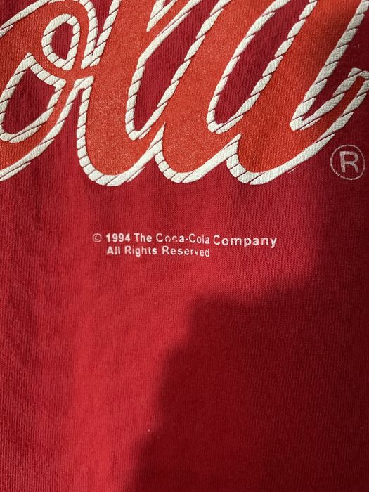 Vintage vintage 90s coca-cola candy cane striped logo short sleeve t ...