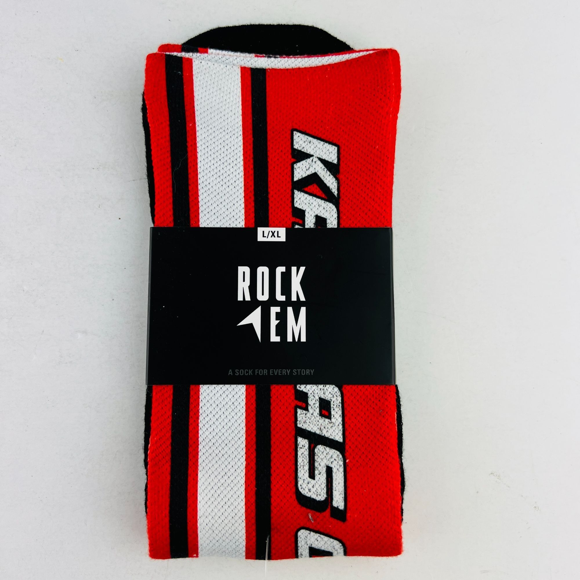 NFL Kansas City Chiefs NFL Football Rock Em Socks L/XL NEW Unuse Size ONE SIZE - 1 Thumbnail